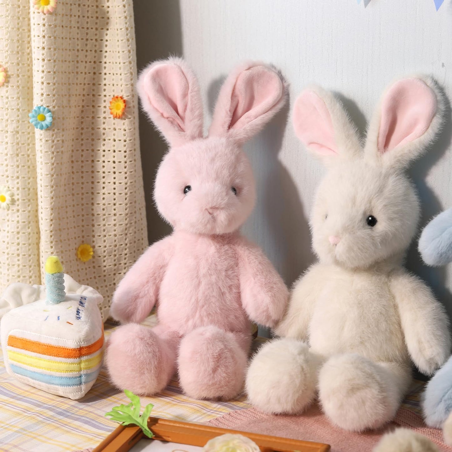 MR ViviCare 14" Adorable White Bunny Stuffed Animals for Kids and New Born Babies,Lovely Stuffed Rabbit Plush Toys for Boys and Girls,Great Gifts on Birthday,Christmas,Machine Washable
