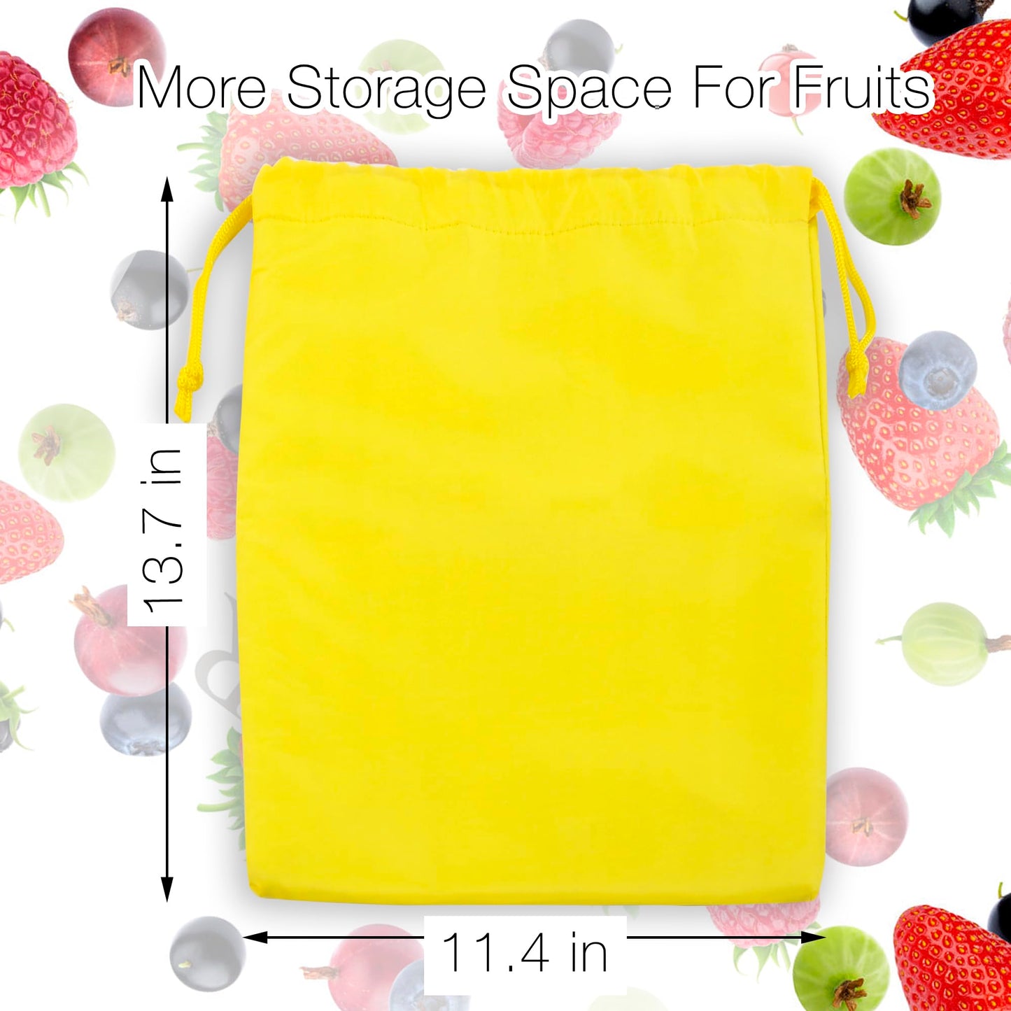MORSNE yellow banana bags prevent ripening,banana storage freshness bag-looking lightweight convenient veggie bag washable durable (YELLOW-1 pack)
