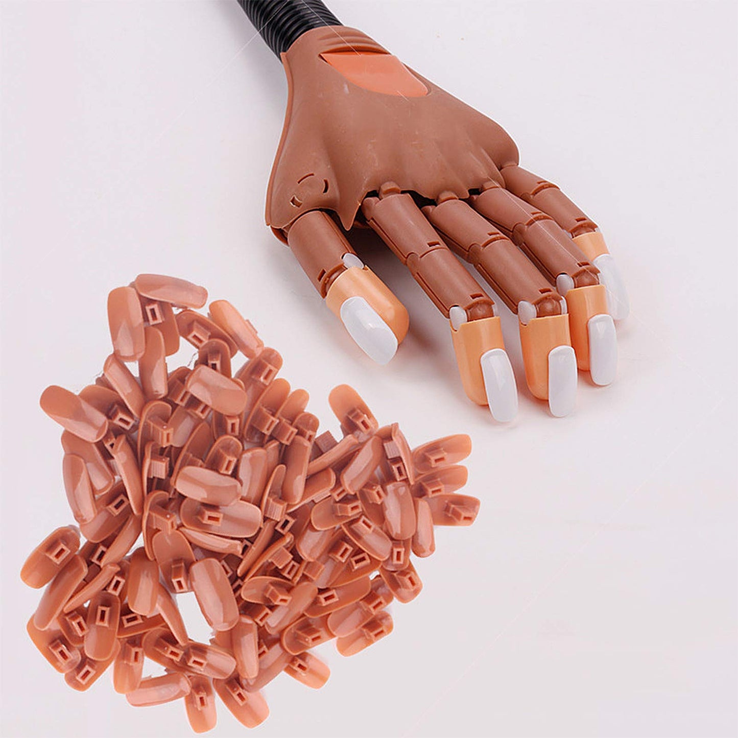 300pcs Practice Nail Tips with Strong ABS Material for Nail Art DIY, Salon Practice, and Training Practice Hand Acrylic Nails Tips