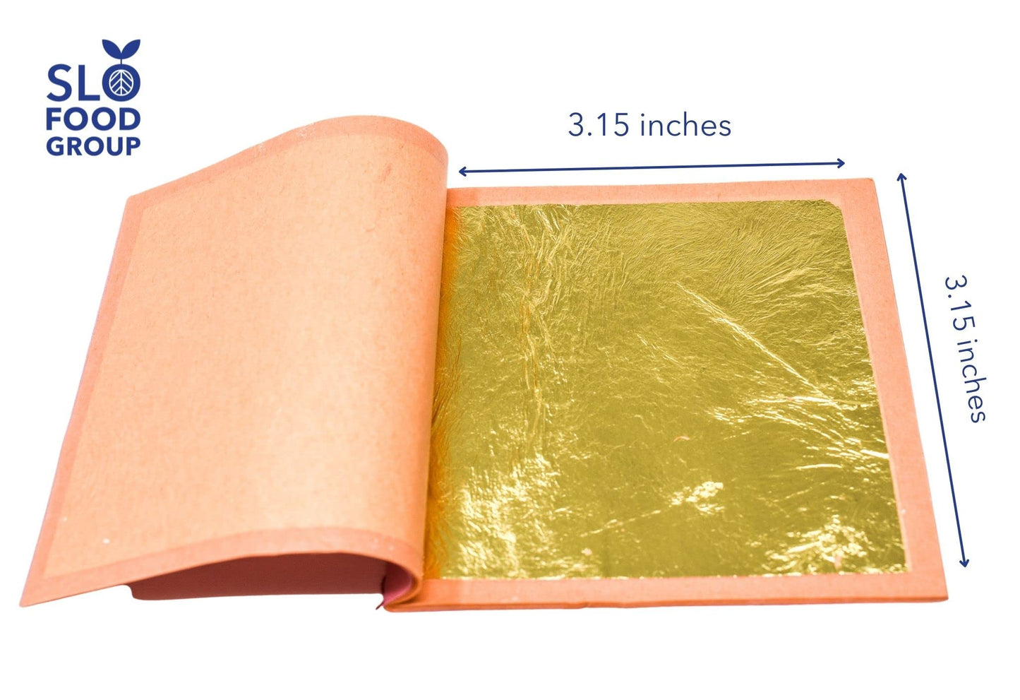 Slofoodgroup - 24 Karat Edible Gold Leaf Loose Sheets - 25 Sheets Gold Leaf Per Book - Gold Leaf Sheet Size 3.15in x 3.15in Loose Leaf Sheets - Edible Decoration, Crafting, Art and More