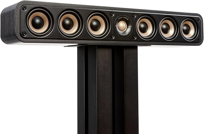 Polk Signature Elite ES35 Slim Center Channel Speaker - Hi-Res Audio Certified, Dolby Atmos & DTS:X Compatible, 1" Tweeter & (6) 3" Woofers, Dual Power Port for Effortless Bass, Stunning Black