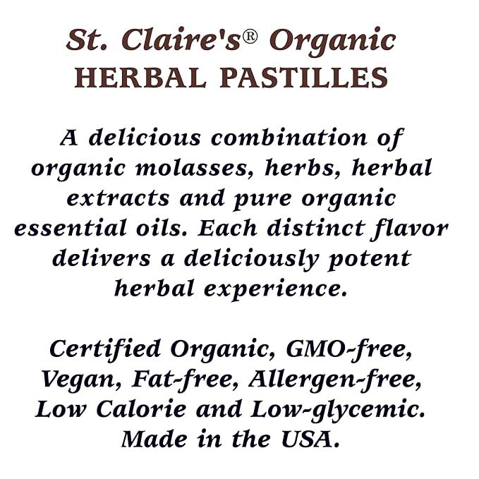 St. Claire's Organic Herbal Pastilles, (Coffee, 1.5 Ounce Tin, Bundle of 3) | Gluten-Free, Vegan, GMO-Free, Plant-based, Allergen-Free | Made in our Allergen-Free facility