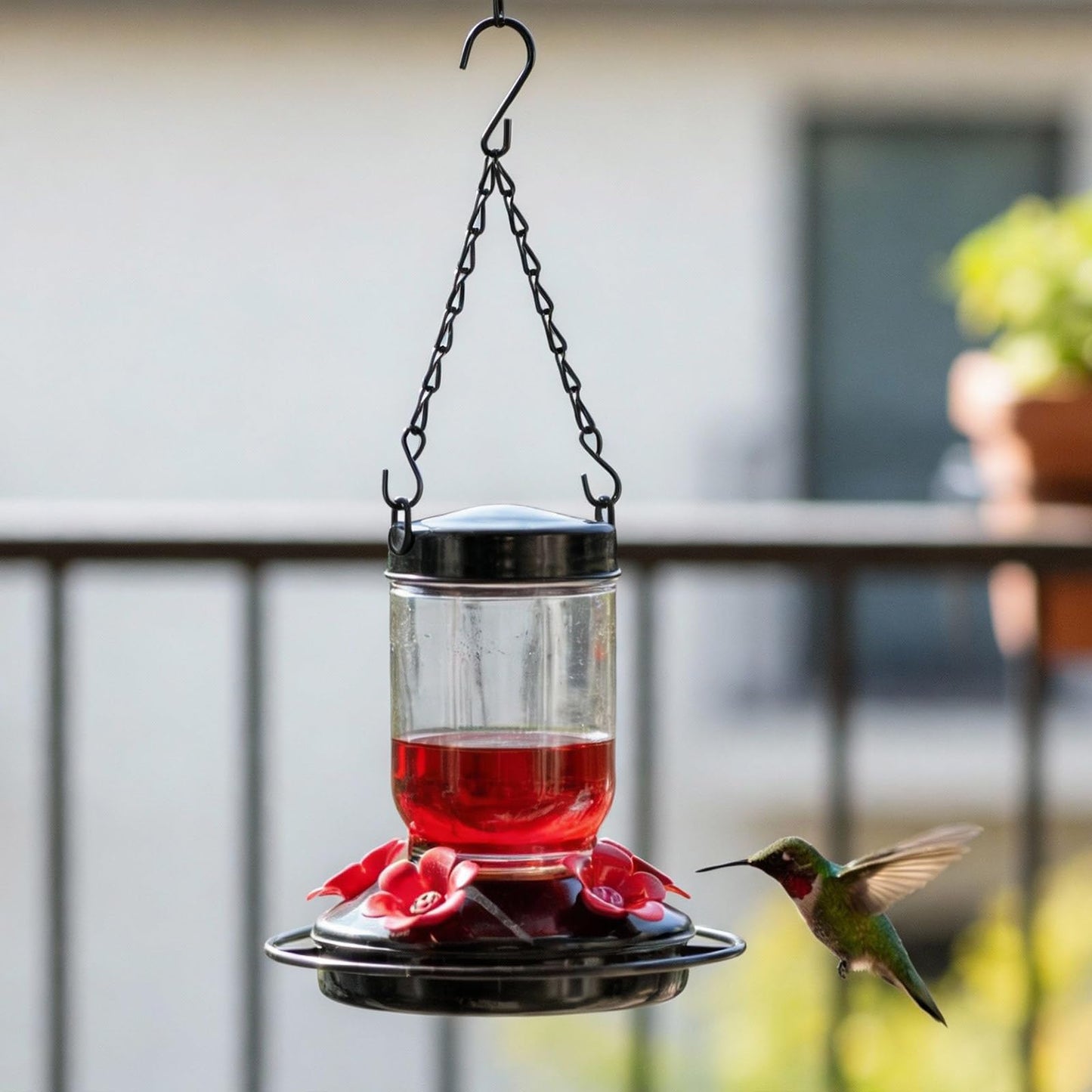 EBOOT 2 Pcs Hanging Chain for Bird Feeders, Planters, Lanterns and Ornaments (Black,9.5 Inch)
