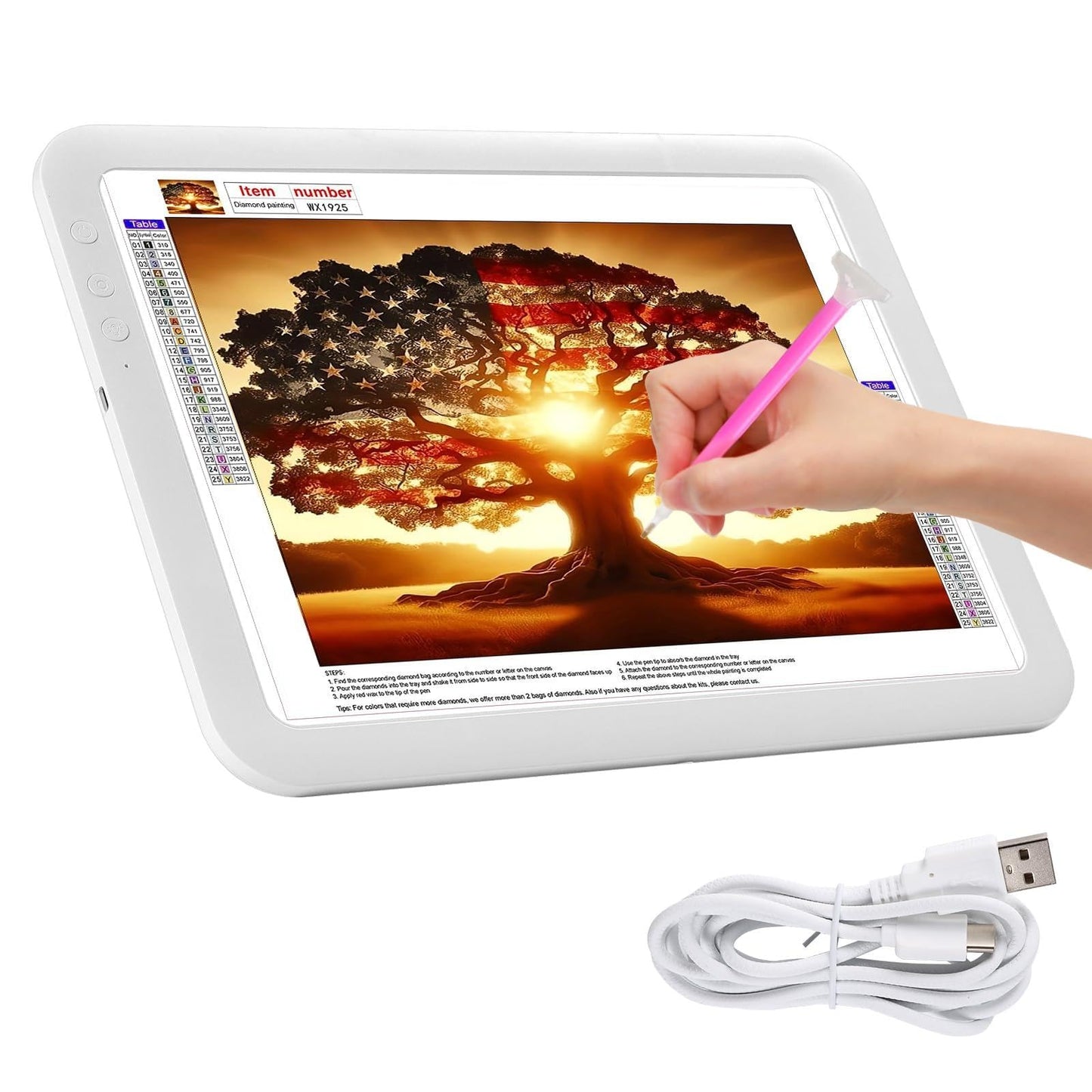 Rechargeable A4 LED Light Box for Tracing, elice Wireless Lightbox Drawing Light Table Light Pad Light Copy Board for Artists Sketching, Up to 8860 Lux Super Bright Lightpad for Cricut Weeding Vinyl