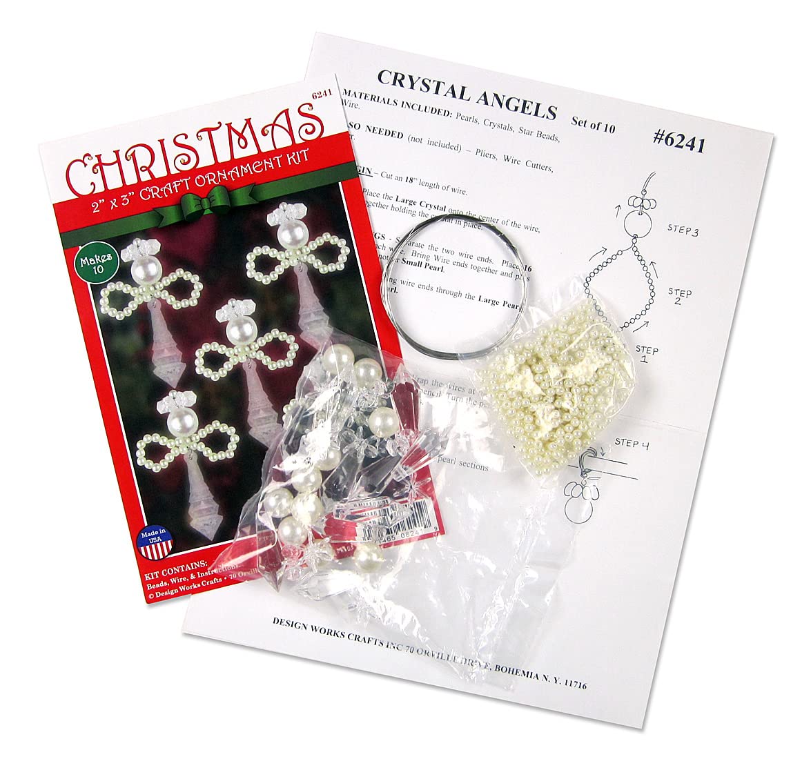 Design Works Crafts Beaded Ornaments Kit, Crystal Angels