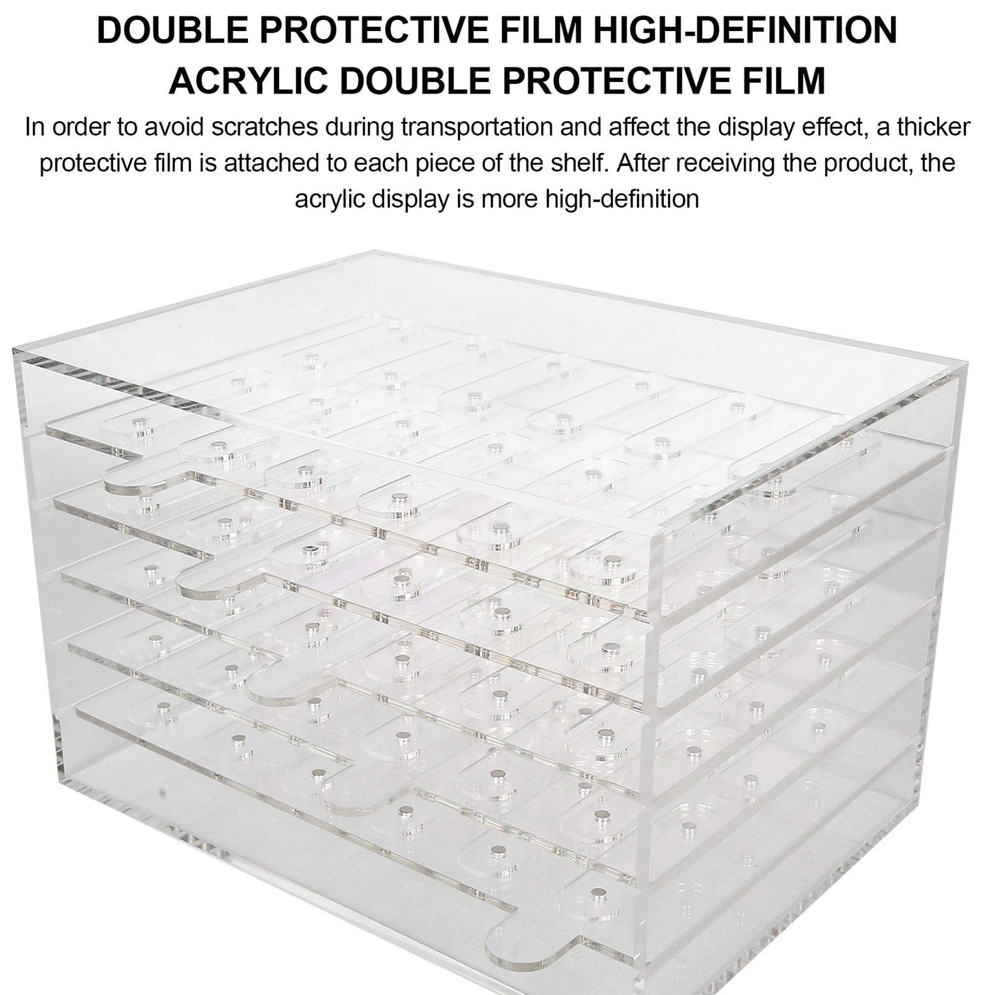 Nail Plate Display Stand, Anti-skid Easy To Disassemble Acrylic Panel Design Manicure Display Stand for Countertops for Cabinet for Decoration and