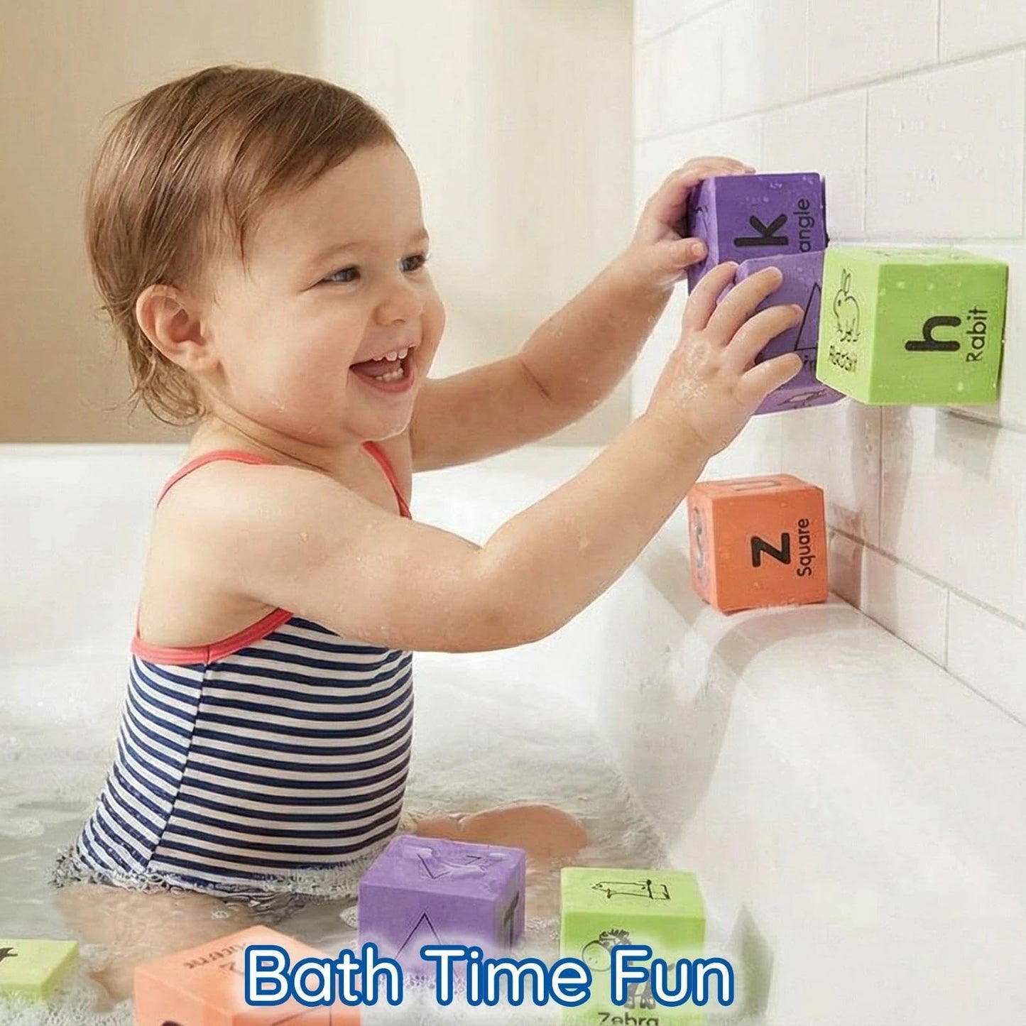 BOHS Foam Learning Blocks - Number,Alphabet,Shapes,Sight Words - Quiet,Safe and Soft Stacking Toys for Toddlers,30pcs,1.96 in(5cm)/piece