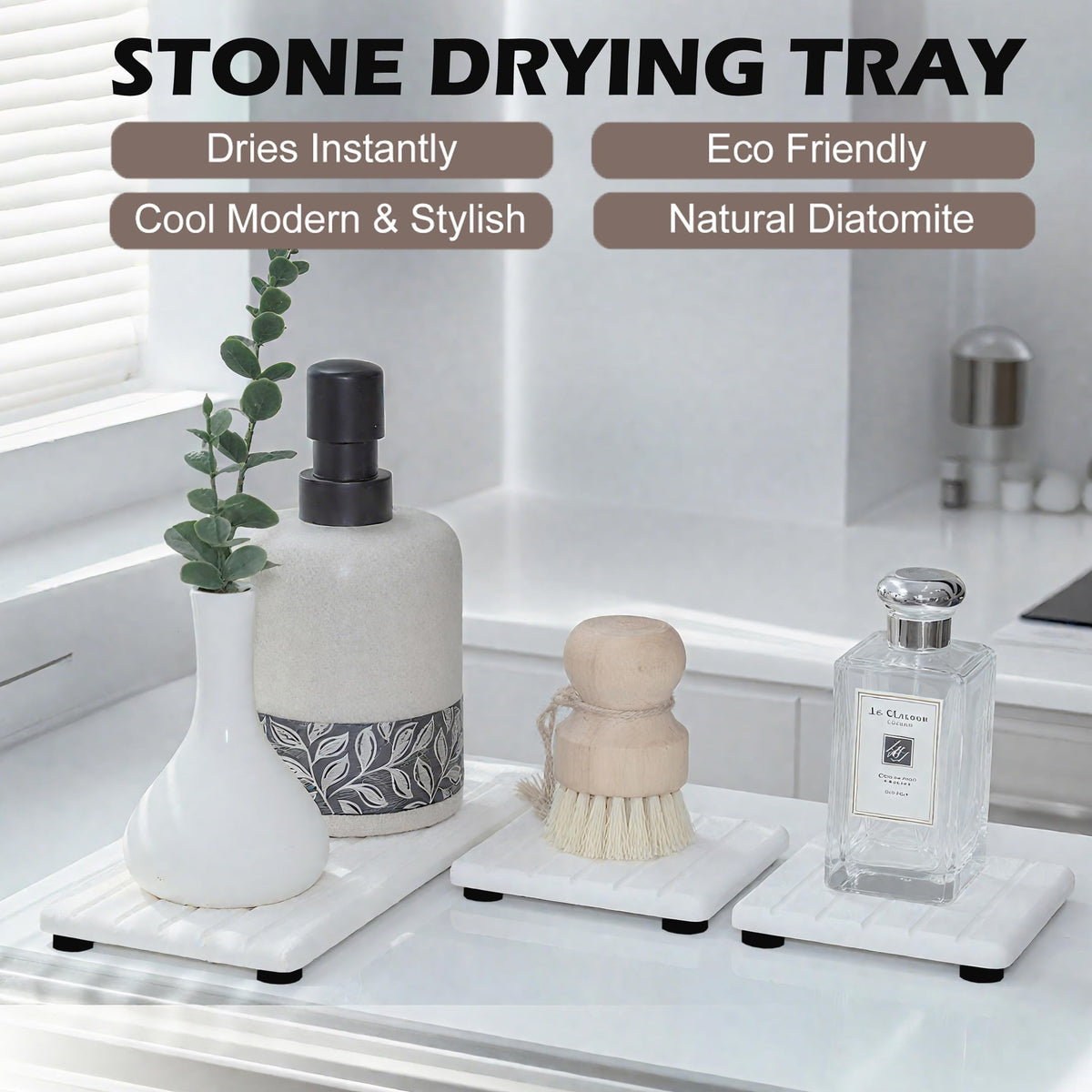 3PCS Stone Drying Tray (3 Count)