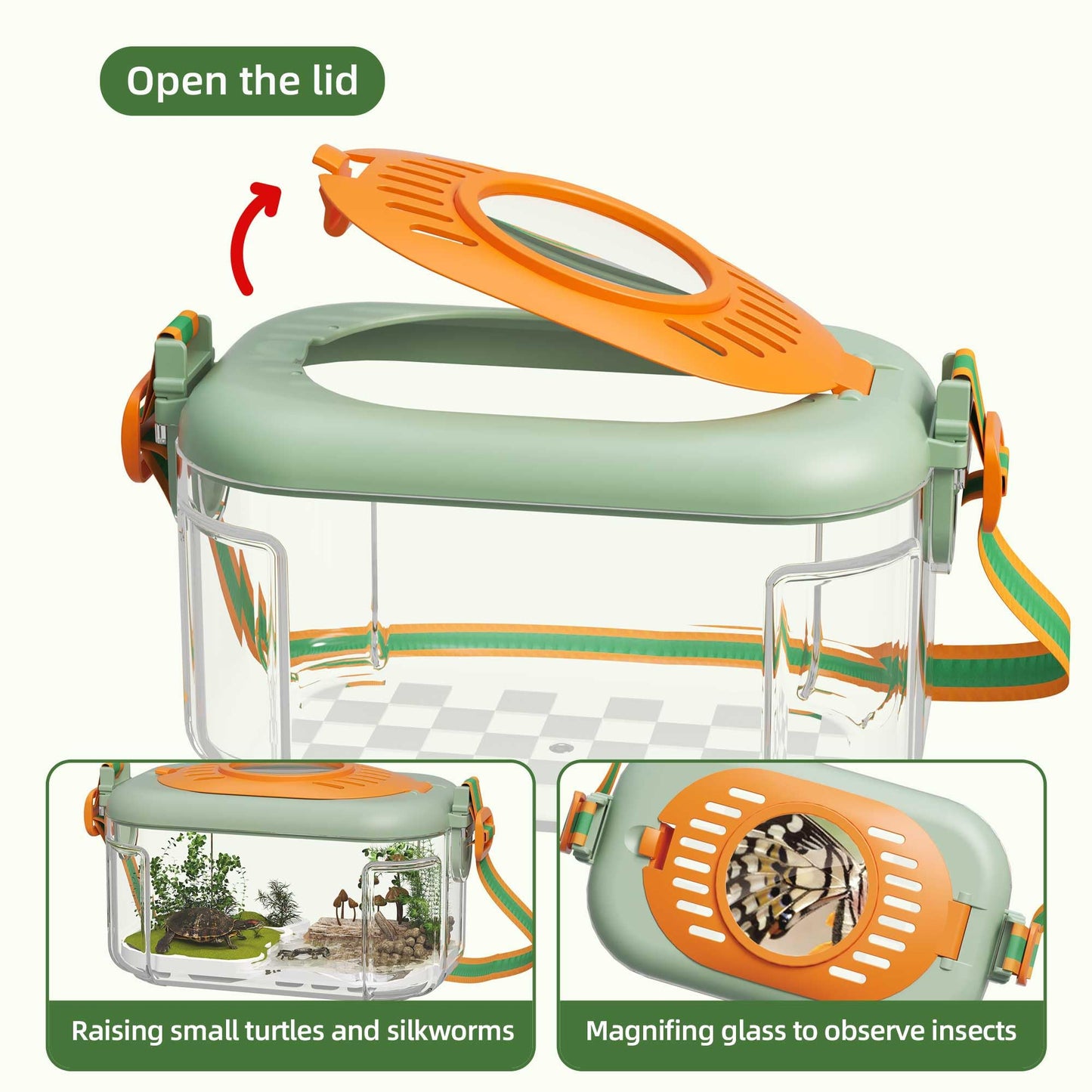 KOALA DIARY Bug Catcher for Kids Explorer Bug Catching Kit,Magnifying Glass, Tweezers, Whistle & Compass, Learning Guide, Insect Habitat, Outdoor Toys(3 Year +) (Kids Bug Catcher Set)