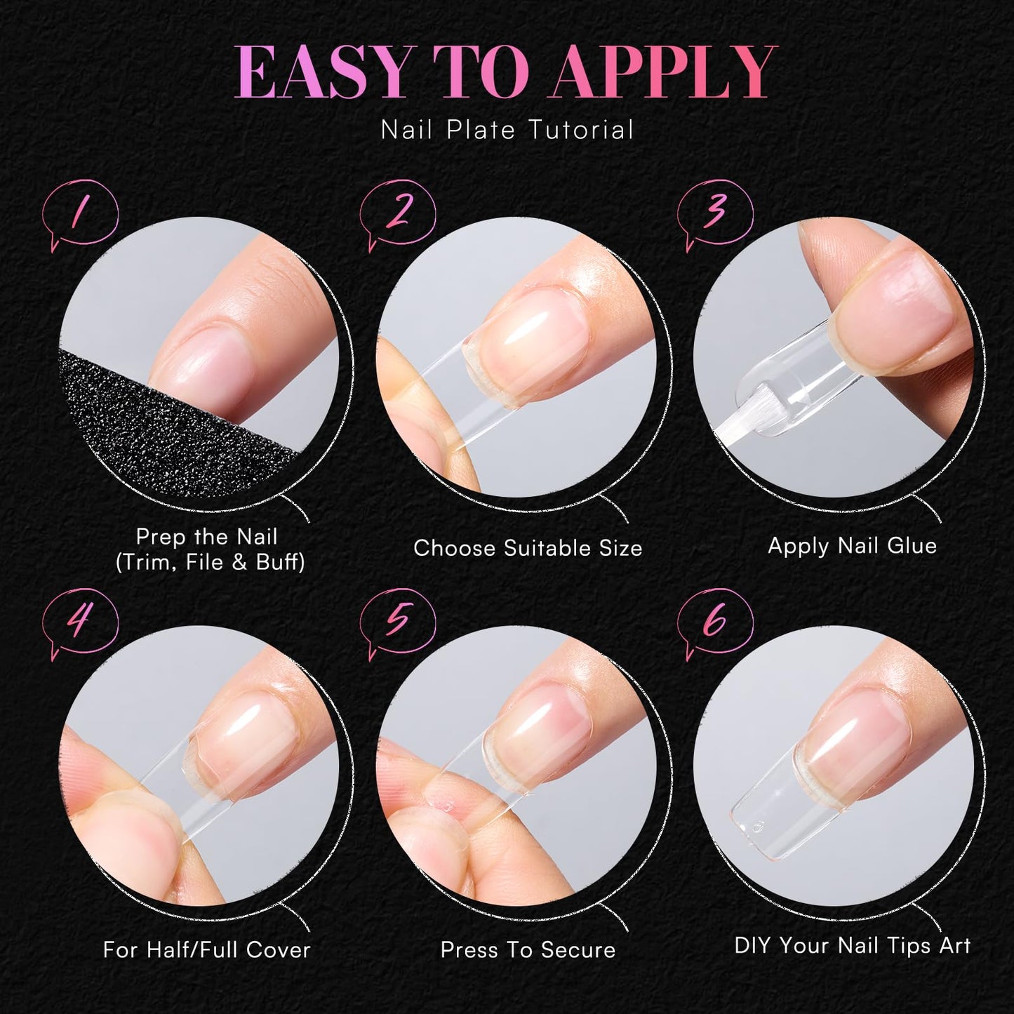Makartt Medium Square Nail Tips: 240PCS, 13 Sizes, Half Matte, Clear Fake Nails Squoval Shapes - Full Cover Soft Acrylic Press On Nail Extensions Supplies Salon and DIY at Home