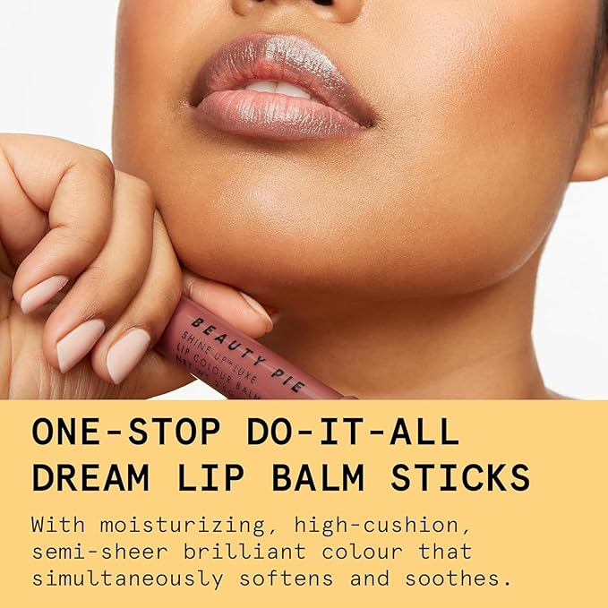 Beauty Pie Shine Up Luxe Lip Colour Balm Stick (Baby Bare) For Hydrating, Softening & Soothing Lips