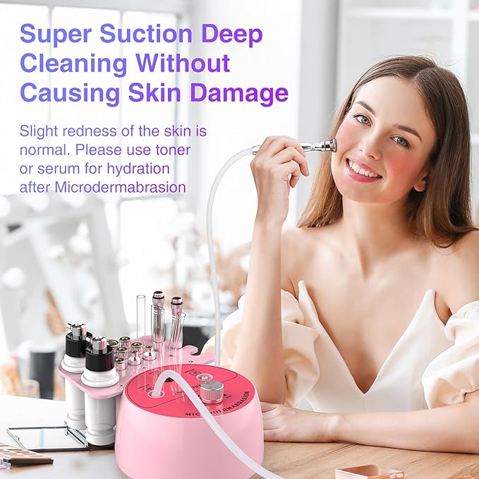 Diamond Microdermabrasion Machine Professional for Facial UNOISETION 3 in 1 Home Microdermabrasion Machine for Skin Exfoliating, Blackhead Removal, Spray Facial Moisturizing