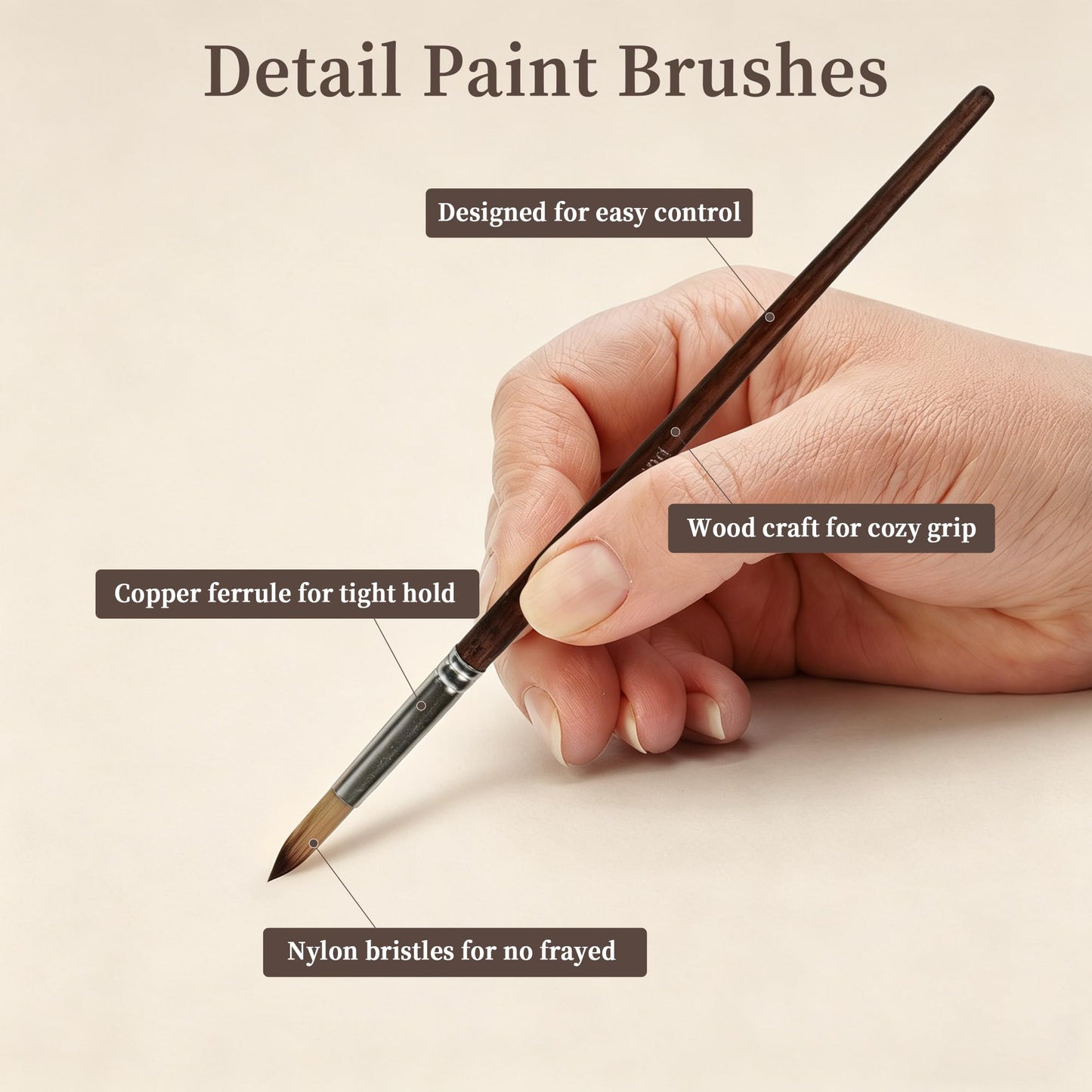 26pcs Paint Brush Set, Acrylic Paint Brushes, Paint Brushes with Filbert, Flat, Angle, Fan, Round, Acrylic Brush for Watercolor, Acrylic Canvas Paintings, Face Painting, Body Painting
