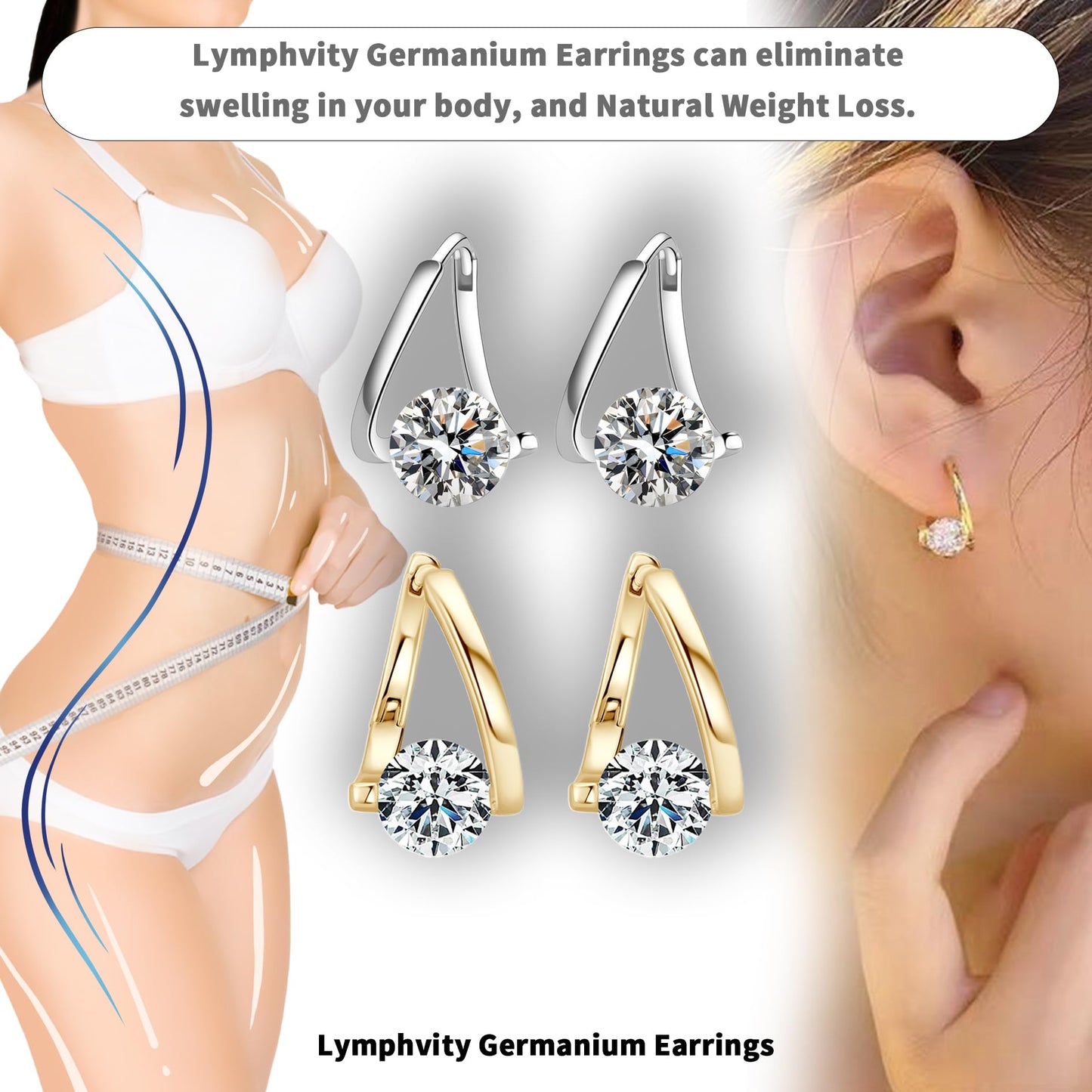 Lymphvity Germanium Earrings (2 Pairs Silver)