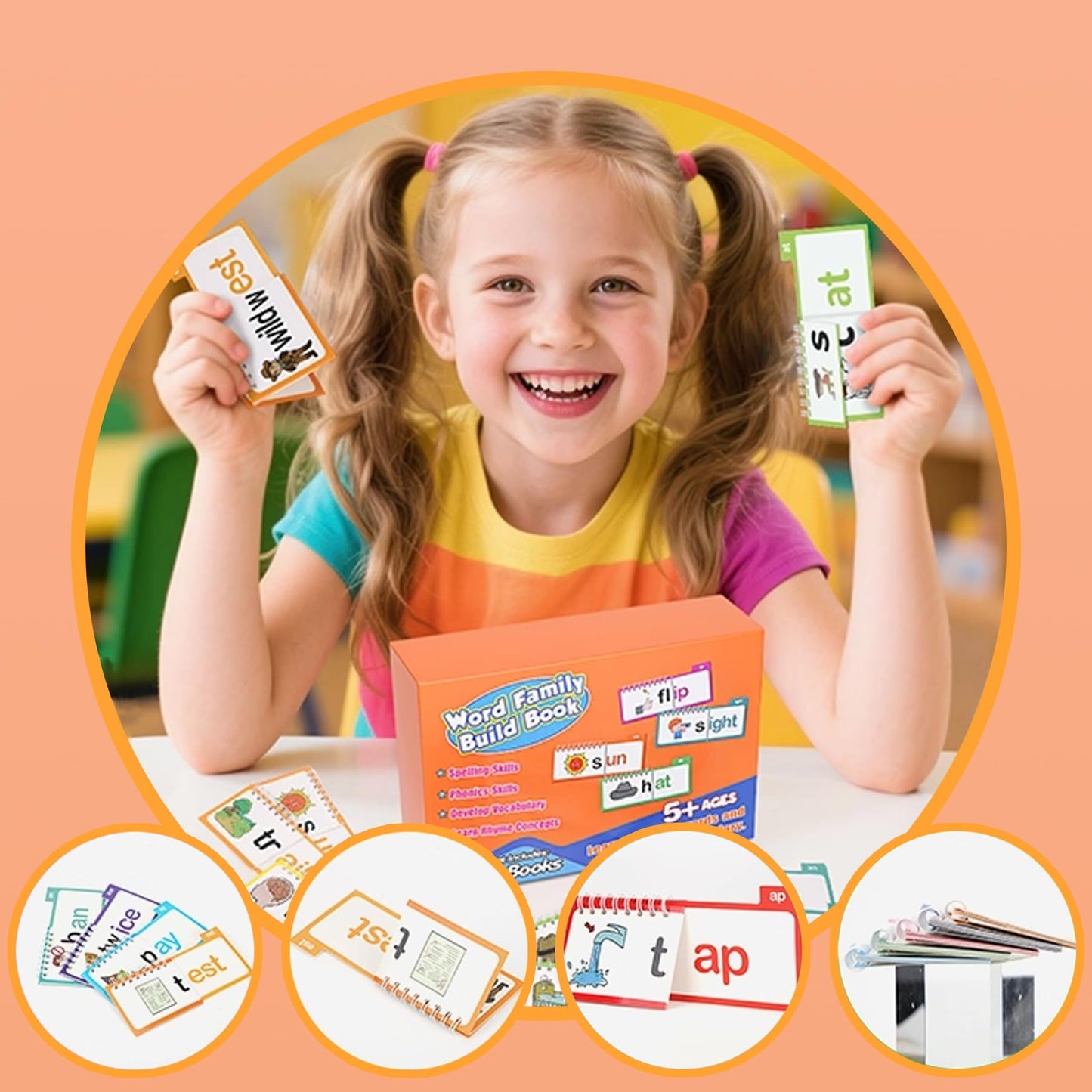 30 Read and Rhyme Flip Books Claritydream Flip Books ABC Vocabulary Flash Cards Interactive Reading Flash Cards
