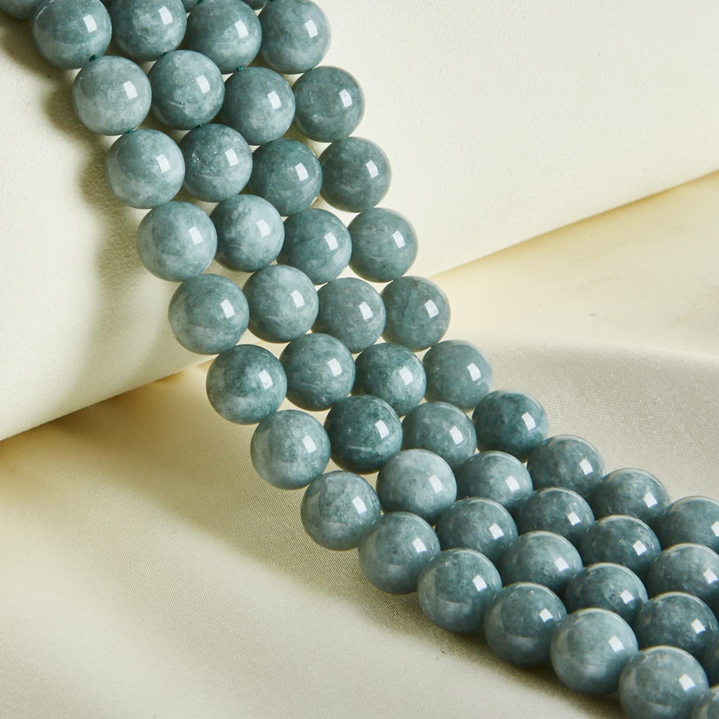 35pcs 10mm Natural Burmese Jade Beads Gemstone Beads Round Loose Beads for Jewelry Making