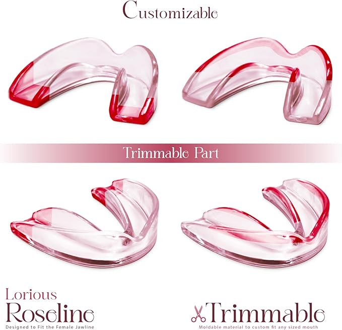 Moldable Mouth Guard for Teeth Grinding and Clenching – 6-Pack Dental Guards in 2 Sizes (4 Regular + 2 Small) – Comfortable Night Guard for Women