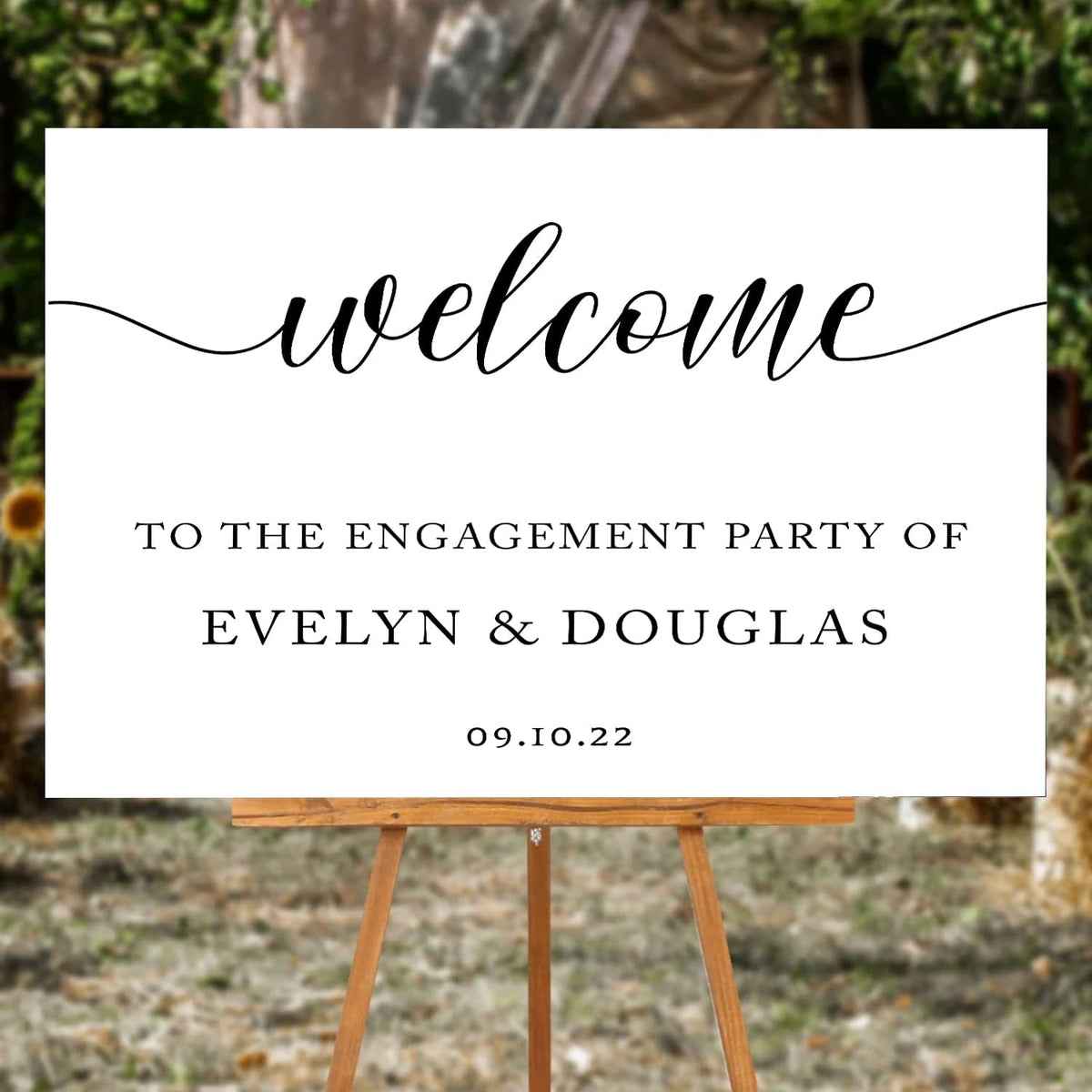 Welcome To Our Engagement Party Sign, Engagement Party Sign, Horizontal Engagement Sign, Welcome To Our Wedding Sign, Engagement Signs For A Party