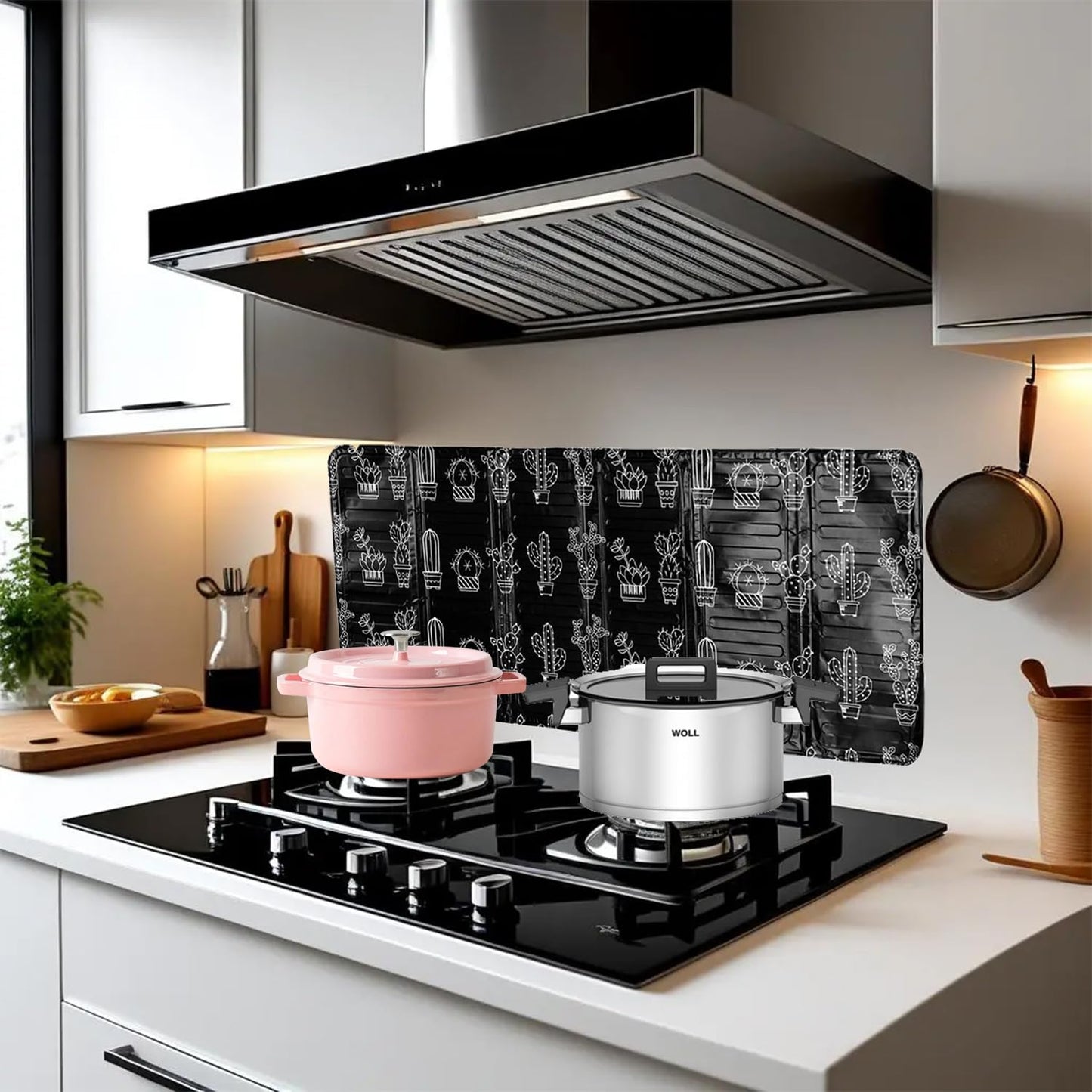 3 Sided Oil Splatter Guard - NeilBee 2Pcs Foldable Grease Splatter Screen, Splatter Shield for Stove Top Cooktop, Oil Barrier Oil Proof Plate Board for Cooking Kitchen Restaurant Use