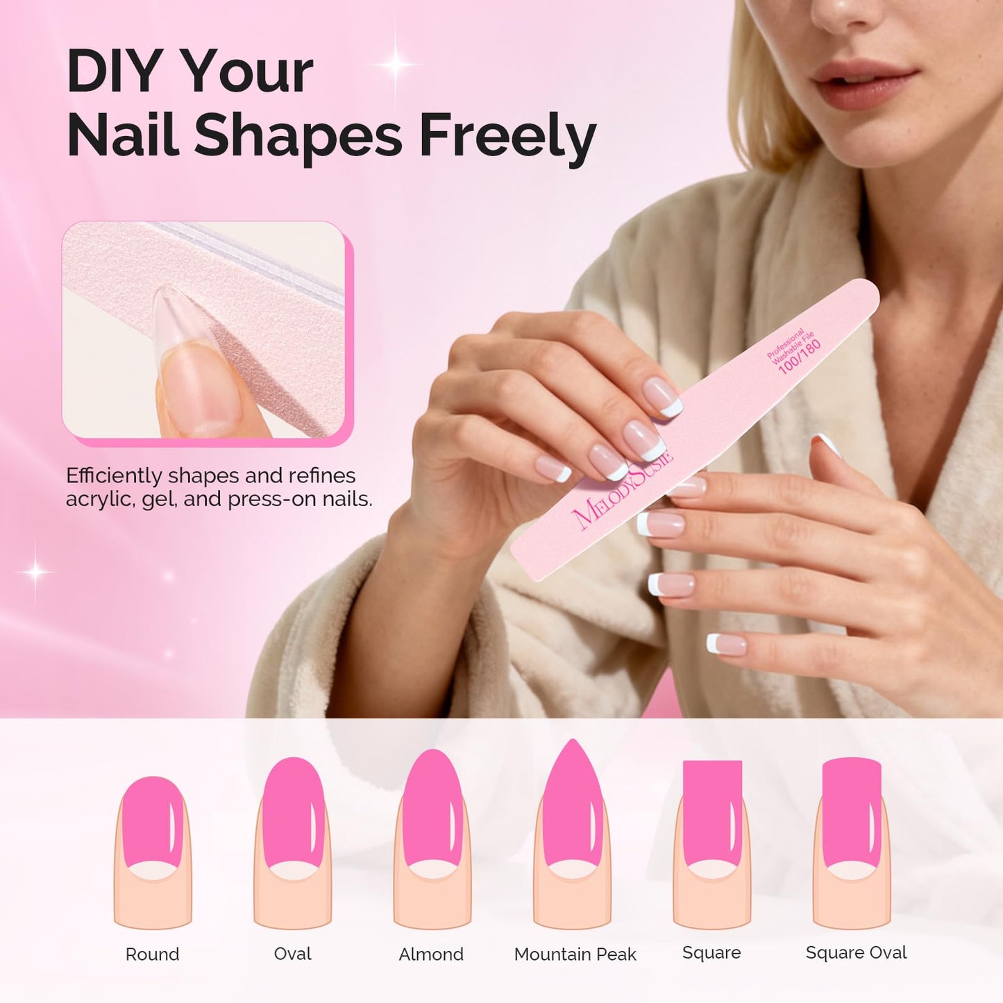 MelodySusie Compact Nail Dust Collector with Lightweight Design with Nail File Kit