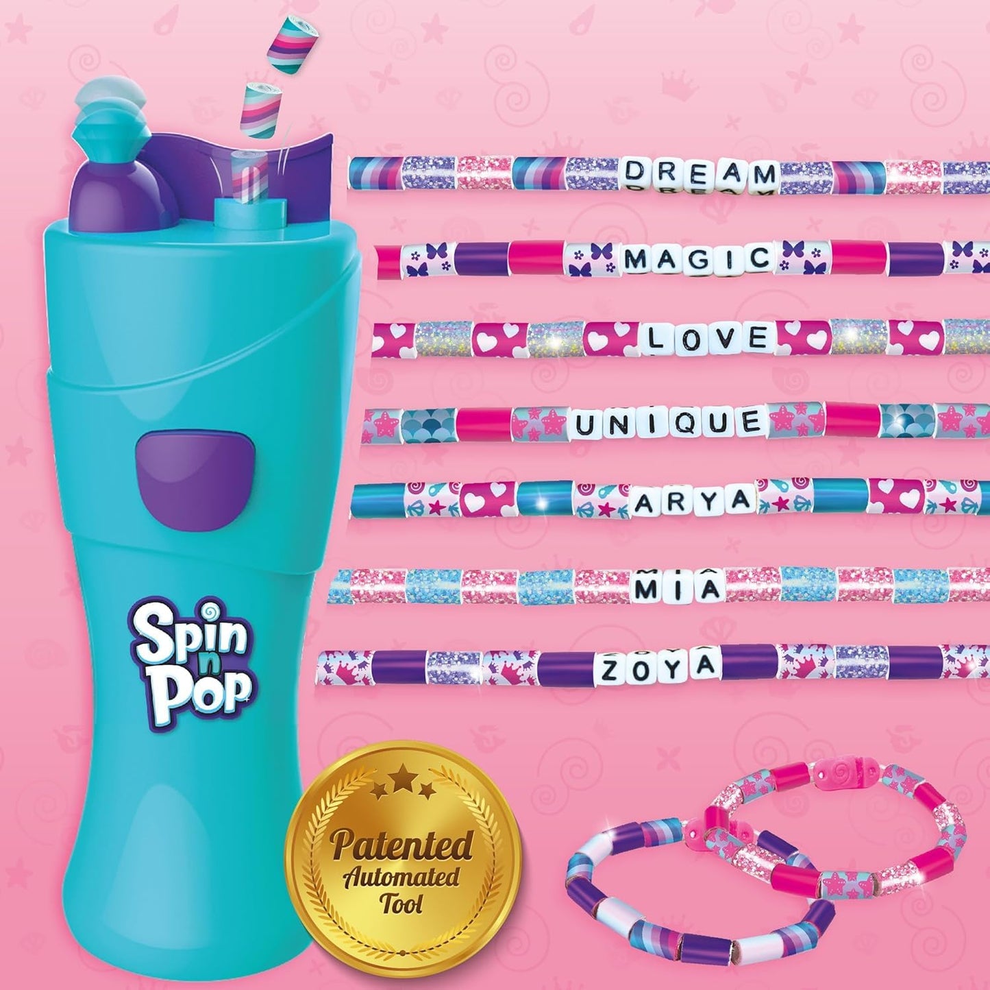 Imagimake Spin n Pop DIY Bracelet Making Kit | Make 10 Friendship Bracelets | Cool Birthday Gift for Tween & Teen Girls | Creative Art & Craft Kits for Kids Age 8,9,10,11,12
