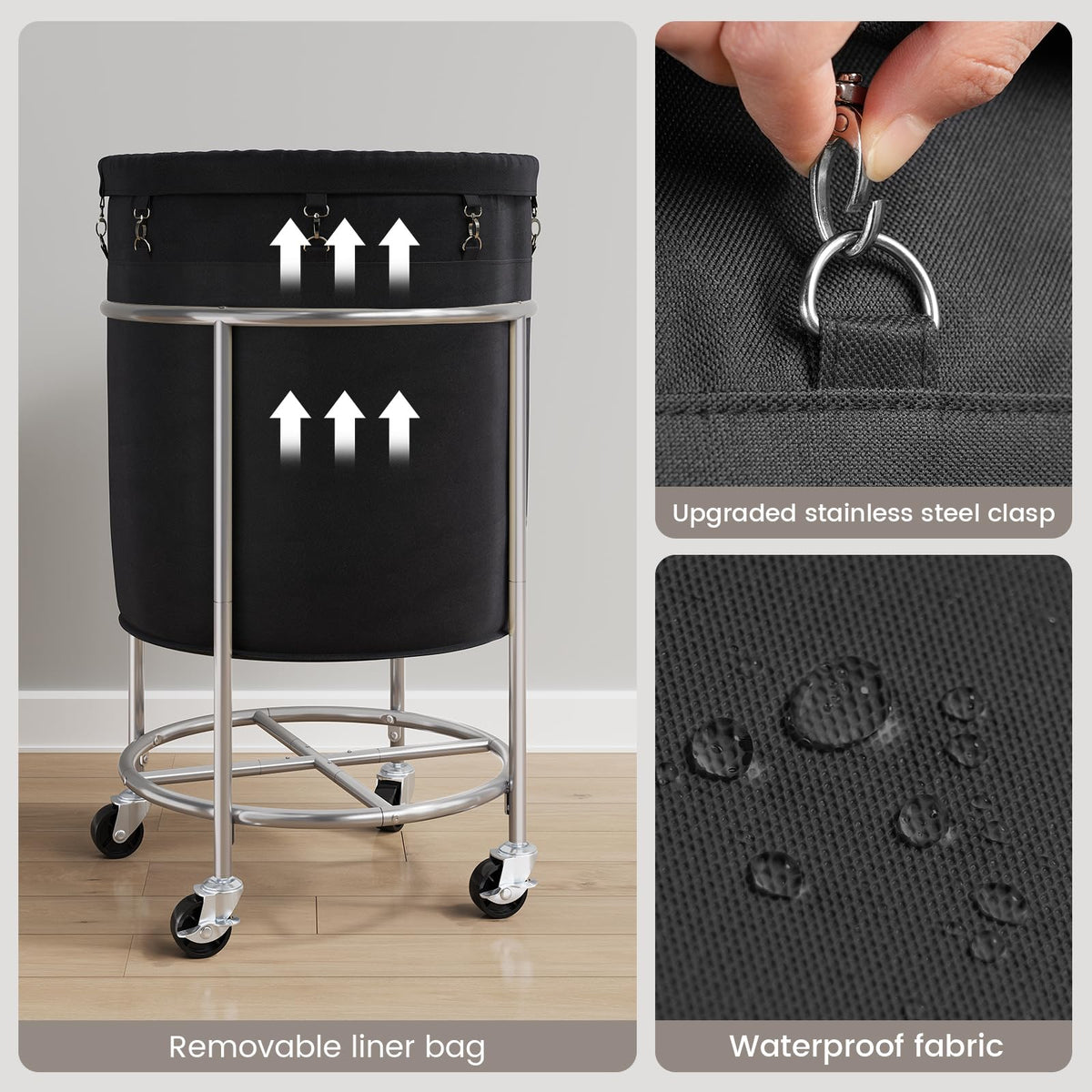 Laundry Basket with Wheels