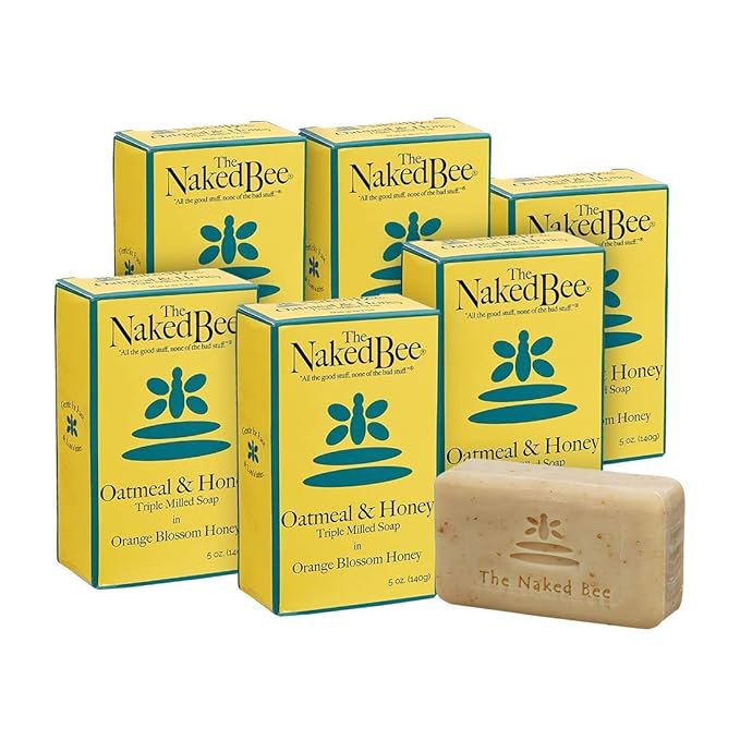 The Naked Bee Orange Blossom Honey Lotion and Lip Balm Set + Honey Collection 3 Piece Gift Set + Oatmeal & Honey Triple Milled Soap 5oz