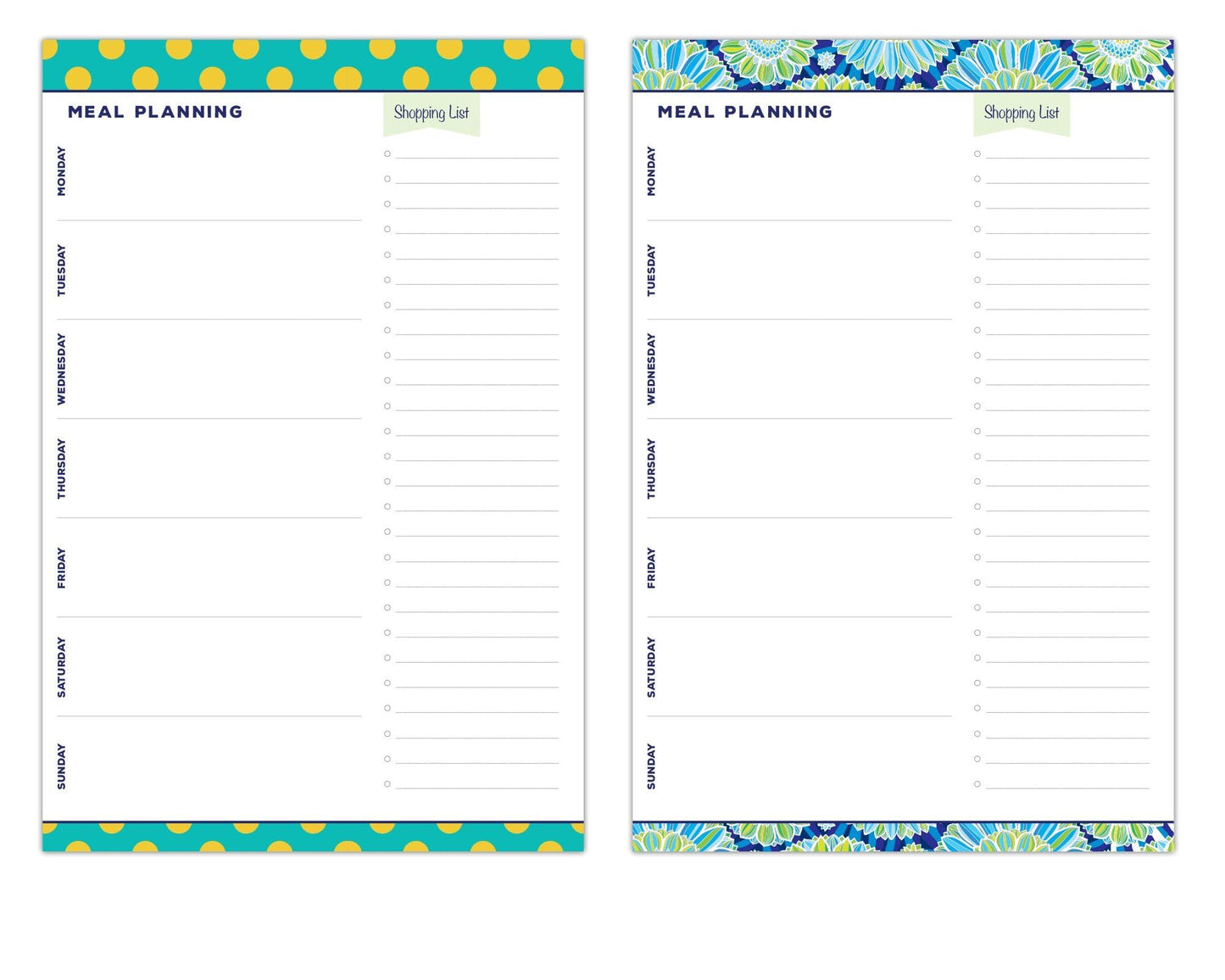 Meal Planning Pad 6"x9", 80 Sheets Per Pad