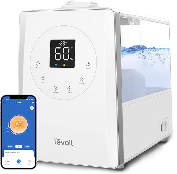 LEVOIT Top Fill Humidifier Replacement Filters & LV600S Smart Warm and Cool Mist Humidifiers & Humidifiers