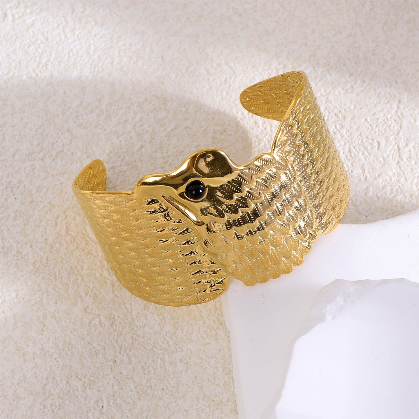 TaYolnFaSo Eagle Cuff Bracelet for Women Adjustable Chunky Wide Wrap Bracelet Open Bangle Eagle Jewelry for Wife Girlfriend Mother Daughter