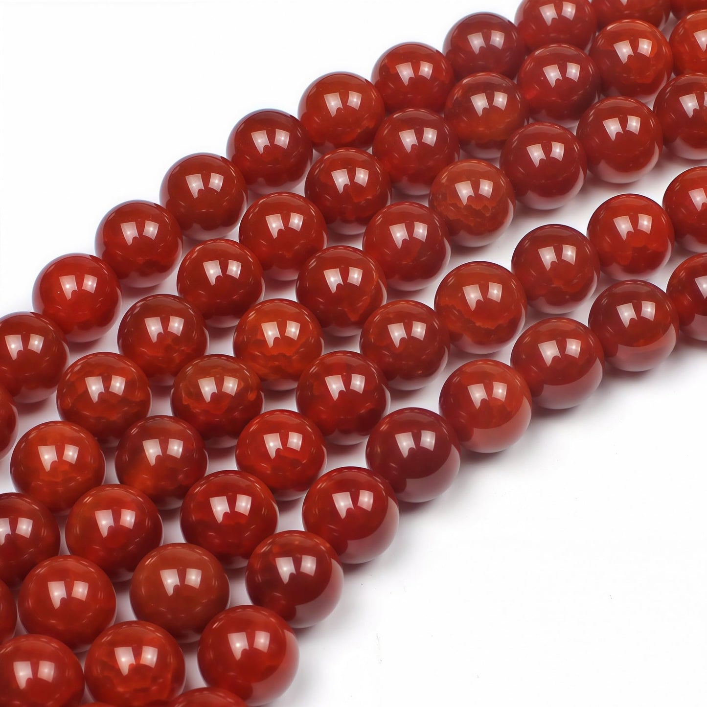 MJDCB Natural Stone Beads 8mm 43pcs Red Dragon Vein Carnelian Agate Loose Gemstone Bead Charms for Jewelry Making Bracelet Necklace Earring Pendant