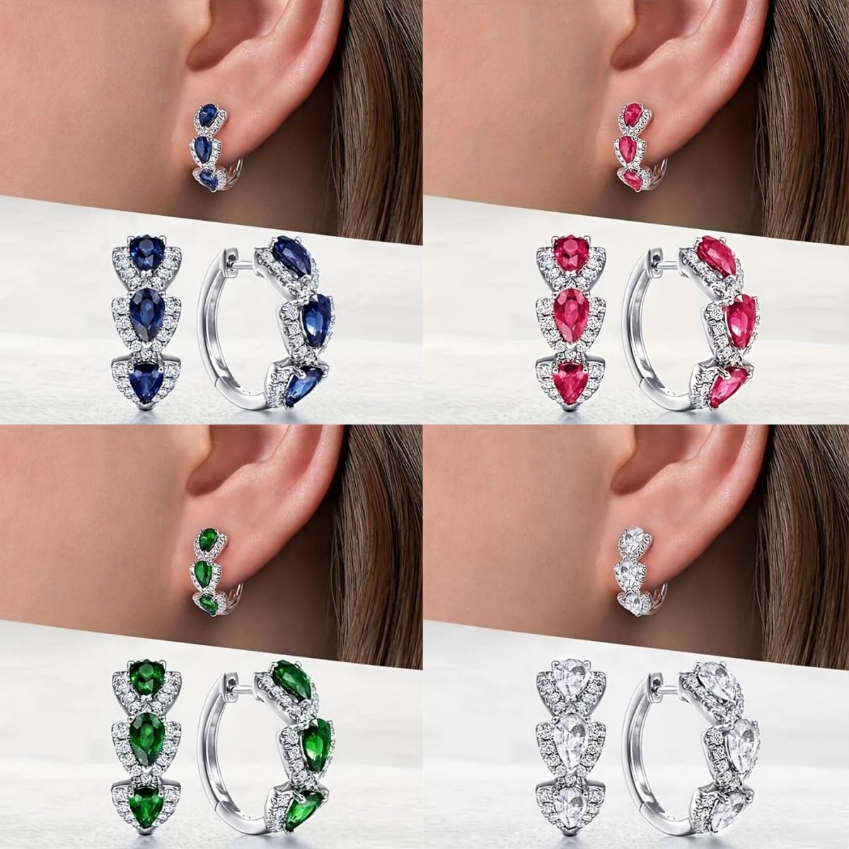 Histone Lymphatic Earring For Women, Lovefinity™ Honorable Joy Halolux Lymphvity Magnetotherapy Germanium Earrings Hoop Jewelry Gifts (Hoop-Blue)