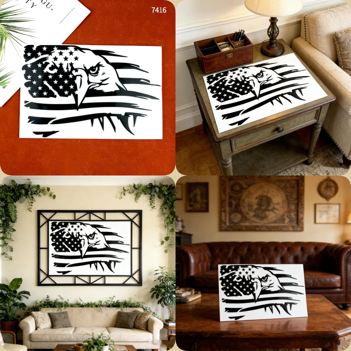 American Eagle Flag Wall Art Epoxy Resin Molds, Large Size Patriotic Home Decor Resin Molds Silicone Clearance, Large Home Wall Decor Silicone Molds for Epoxy Resin