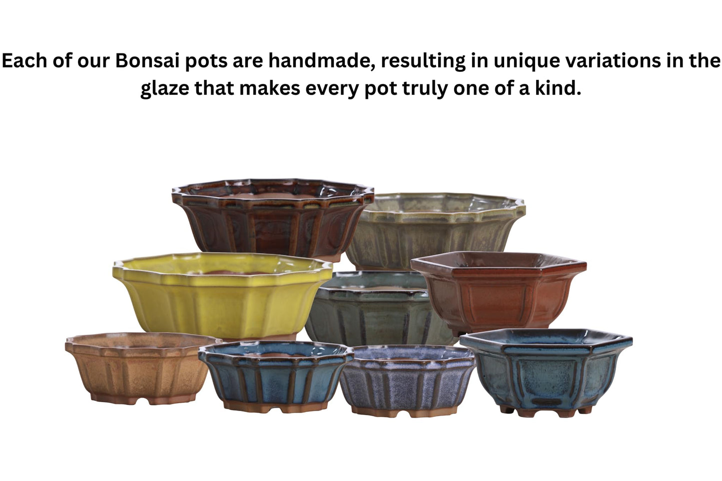 Willow Bonsai Ceramics Flower Design Bonsai Pot, 4.5inch Diameter, Plant Container, Succulant Pot, High Fired Ceramic Stoneware, Frost Proof, Handmade (Red)