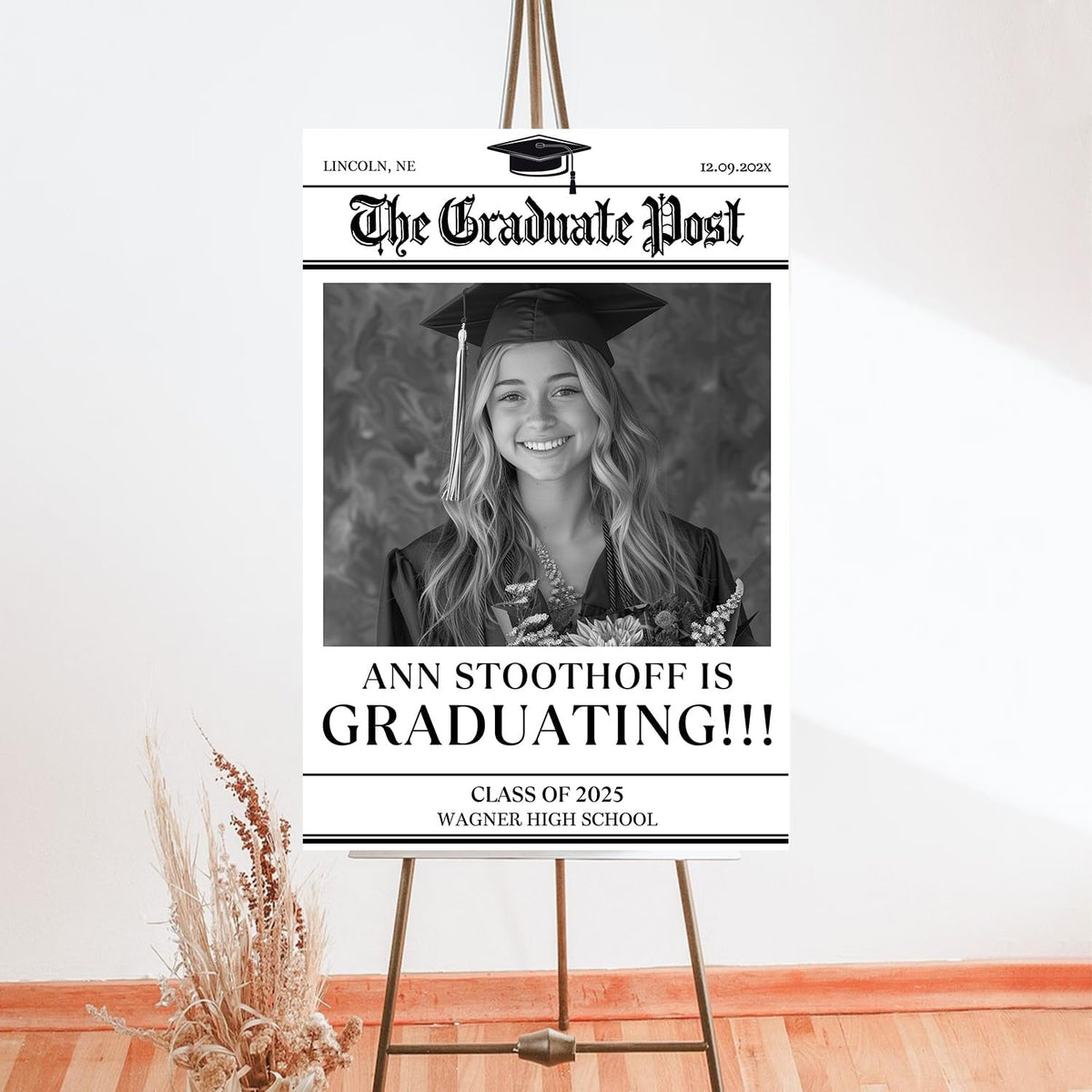 Graduation Welcome Sign, Senior College Graduation party welcome sign, Simply Graduation Party Sign, Graduation Party, Personalized Welcome To Name Graduation Party Class of Year Sign