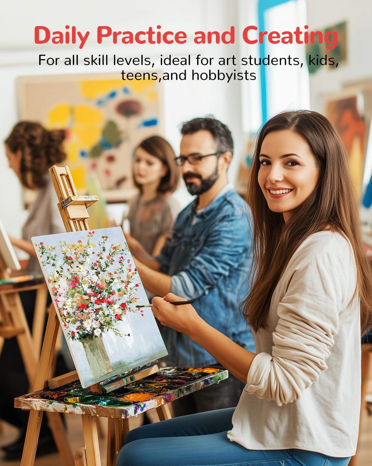 BAKEYBA Canvas Boards 60 Pack, 9x12 Inch Painting Canvas Panels White Blank 100% Cotton Art Supplies for Acrylics Oil Watercolor Tempera Paints