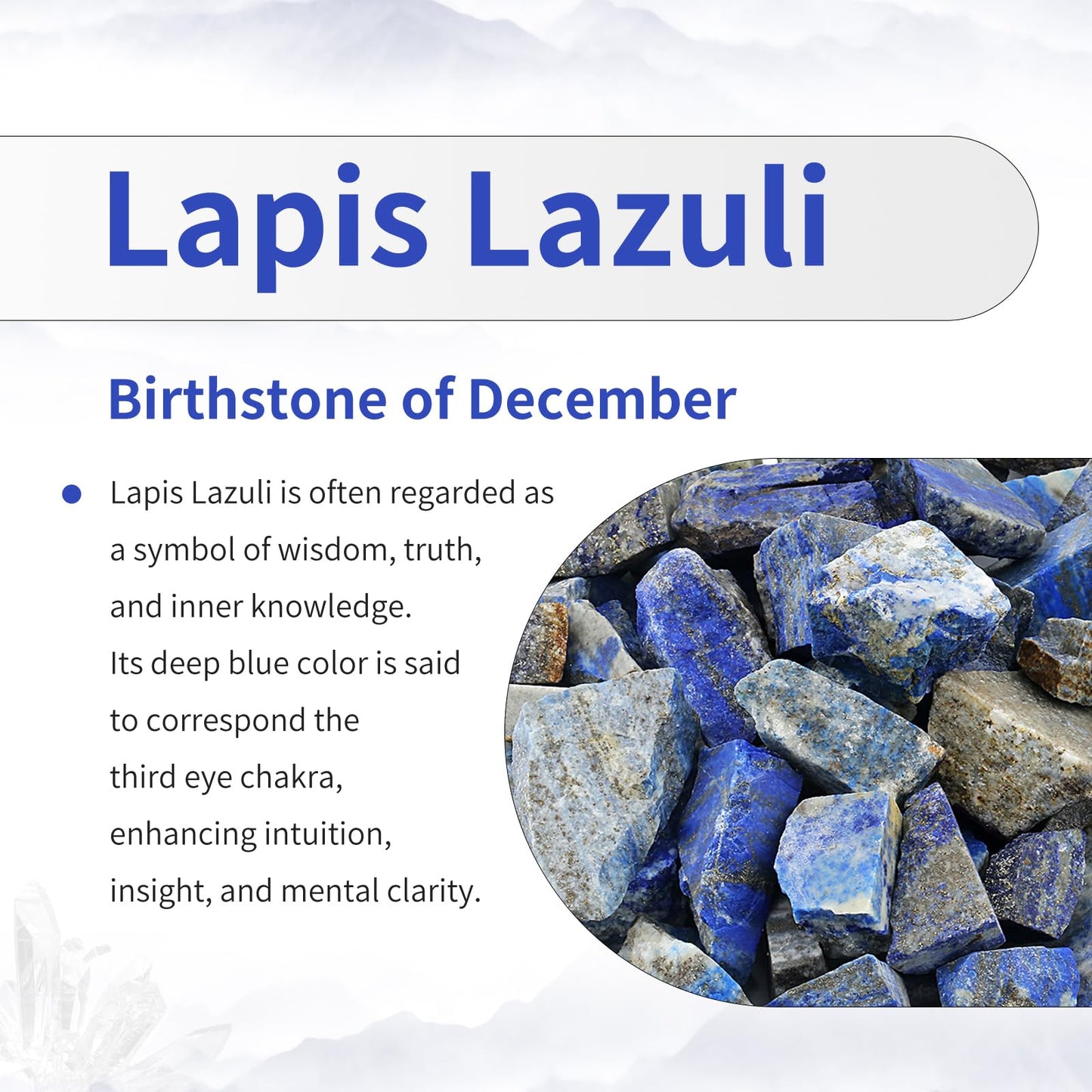 TUMBEELLUWA Essential Oil Diffuser Aromatherapy Stone Pendant Necklace for Unisex,Healing Crystal Point Gemstone Necklace for Women and Men, Lapis Lazuli Stone