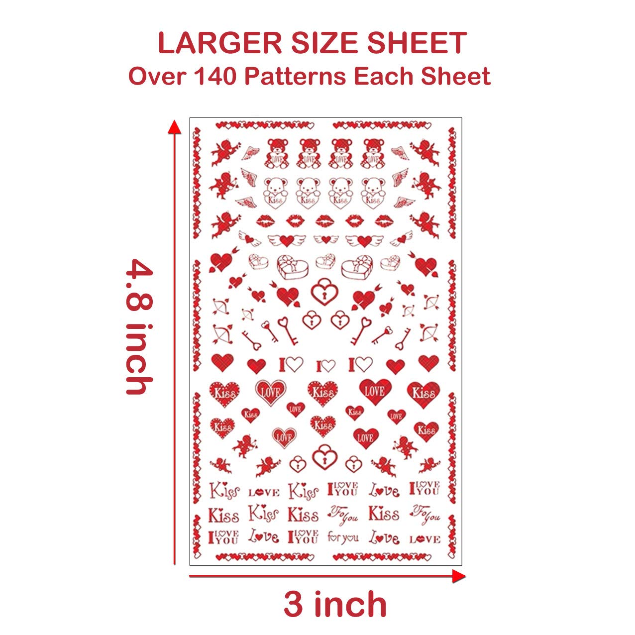 TailaiMei Nail Decals Stickers, 1600+ Pcs Self-Adhesive Tips DIY Nail Art Design Stencil (12 Large Sheets)