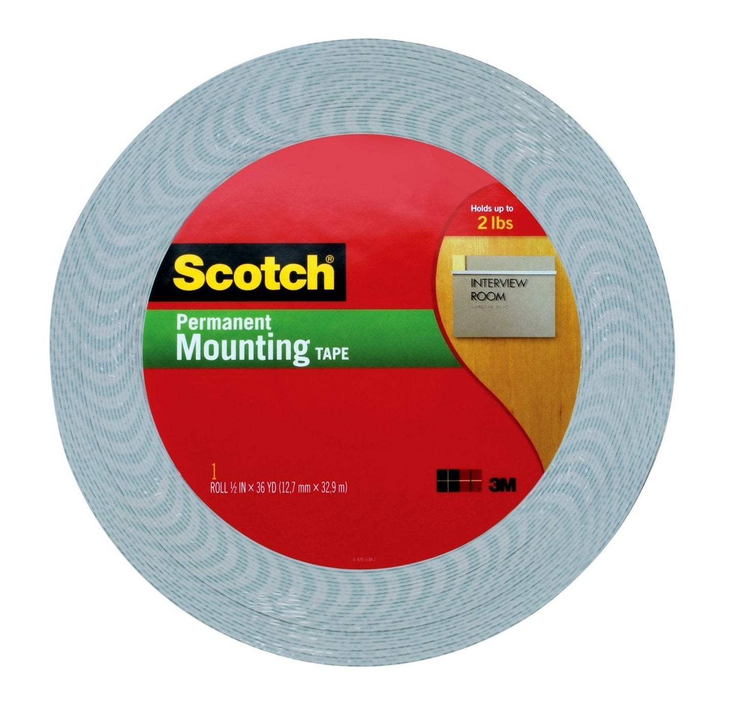 3M Double Coated Urethane Foam Tape 4016, Off White, 3/4 in x 36 yd, 62 mil, 1 Roll