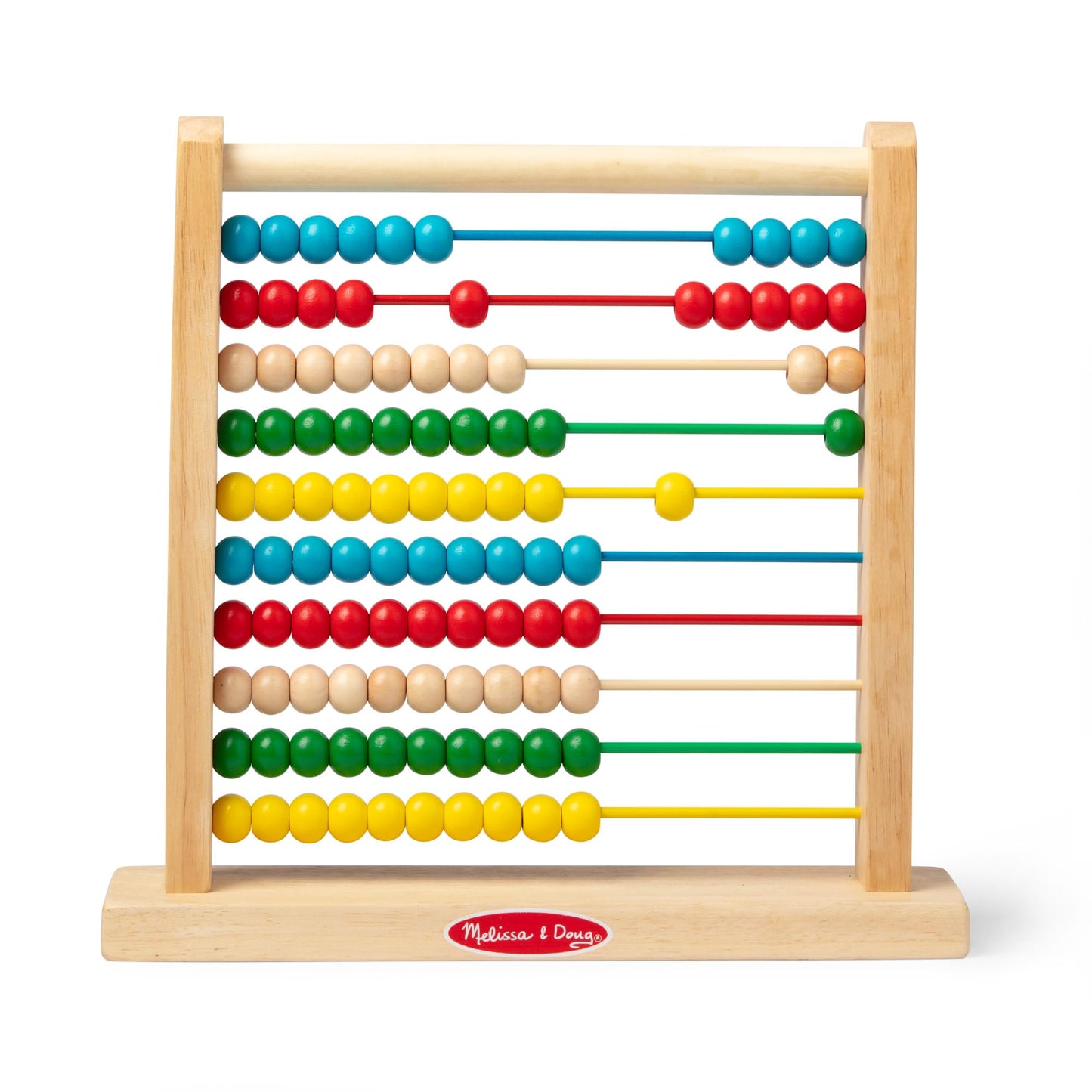 Melissa & Doug Abacus Classic Wooden Toy with 100 Beads - Preschool Learning Activities and Math Games for Kids, Homeschool Essentials for Ages 3+