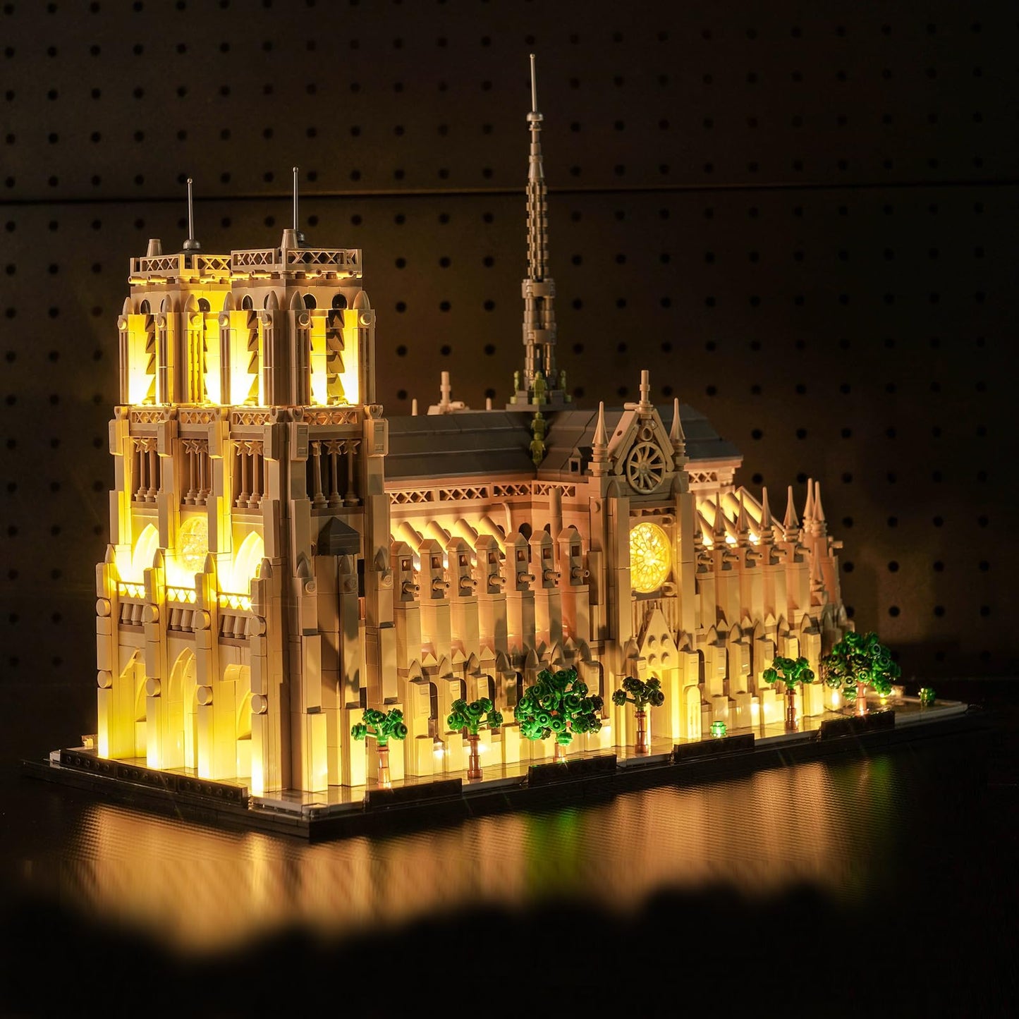 LocoLee Light Kit Compatible with Lego Notre Dame Cathedral Architecture 21061, Creative Lighting Set Accessories Compatible with Lego Paris Notre Dame 21061, No Models Only Light (Standard Version)