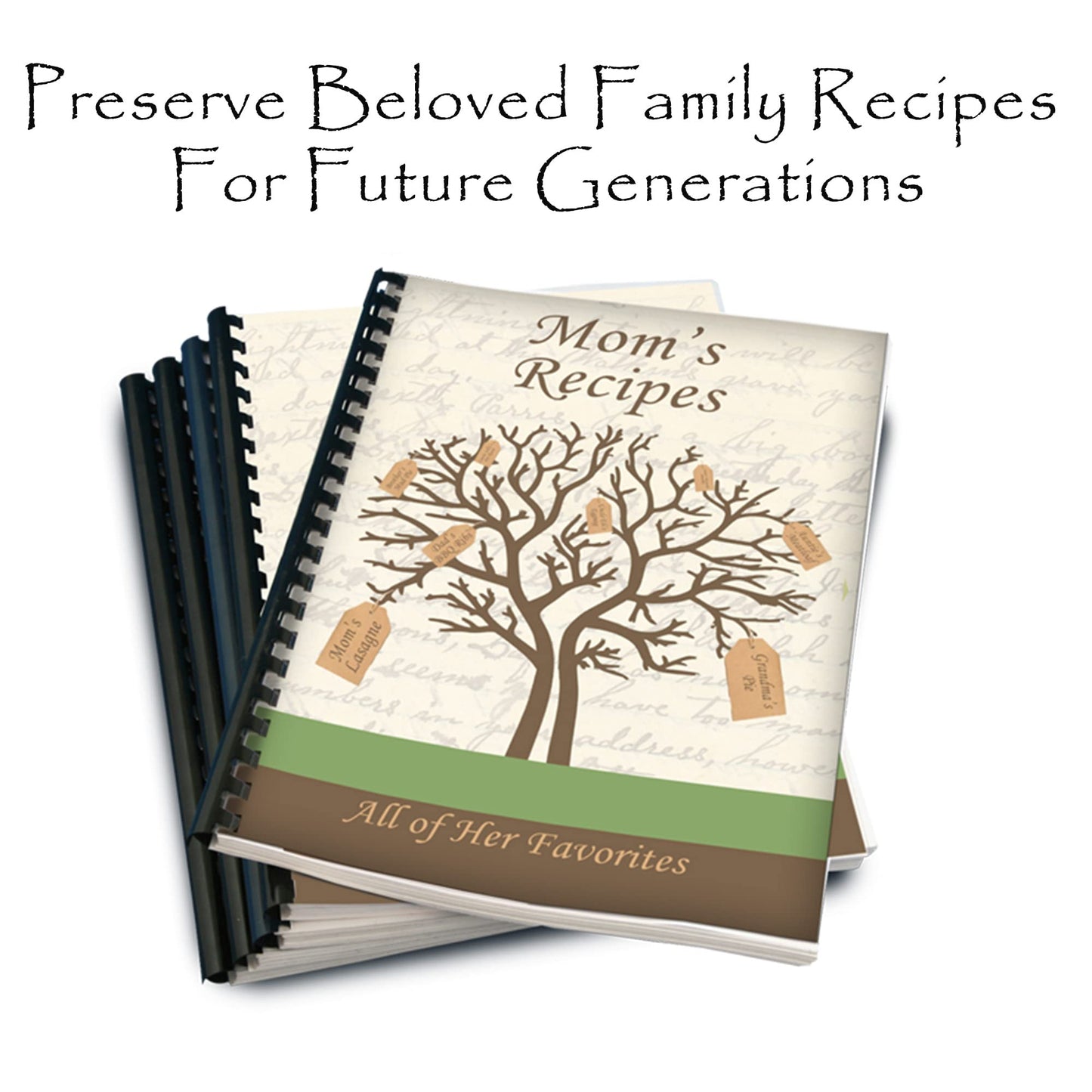 Personalized Cookbook Making Kit Including 1 Printed Cookbook - Fun, Convenient and Easy to Use: Preserves Family Recipes for Future Generations. Makes A Great Gift!