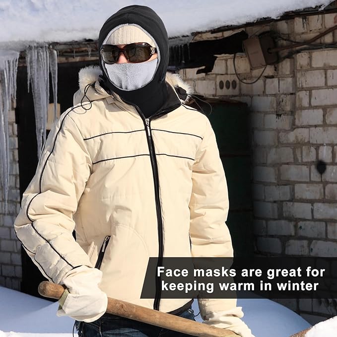 Frienda 8 Pcs Balaclava Ski Mask Men Windproof Warmer Face Covers Adjustable Winter Mask for Men Women
