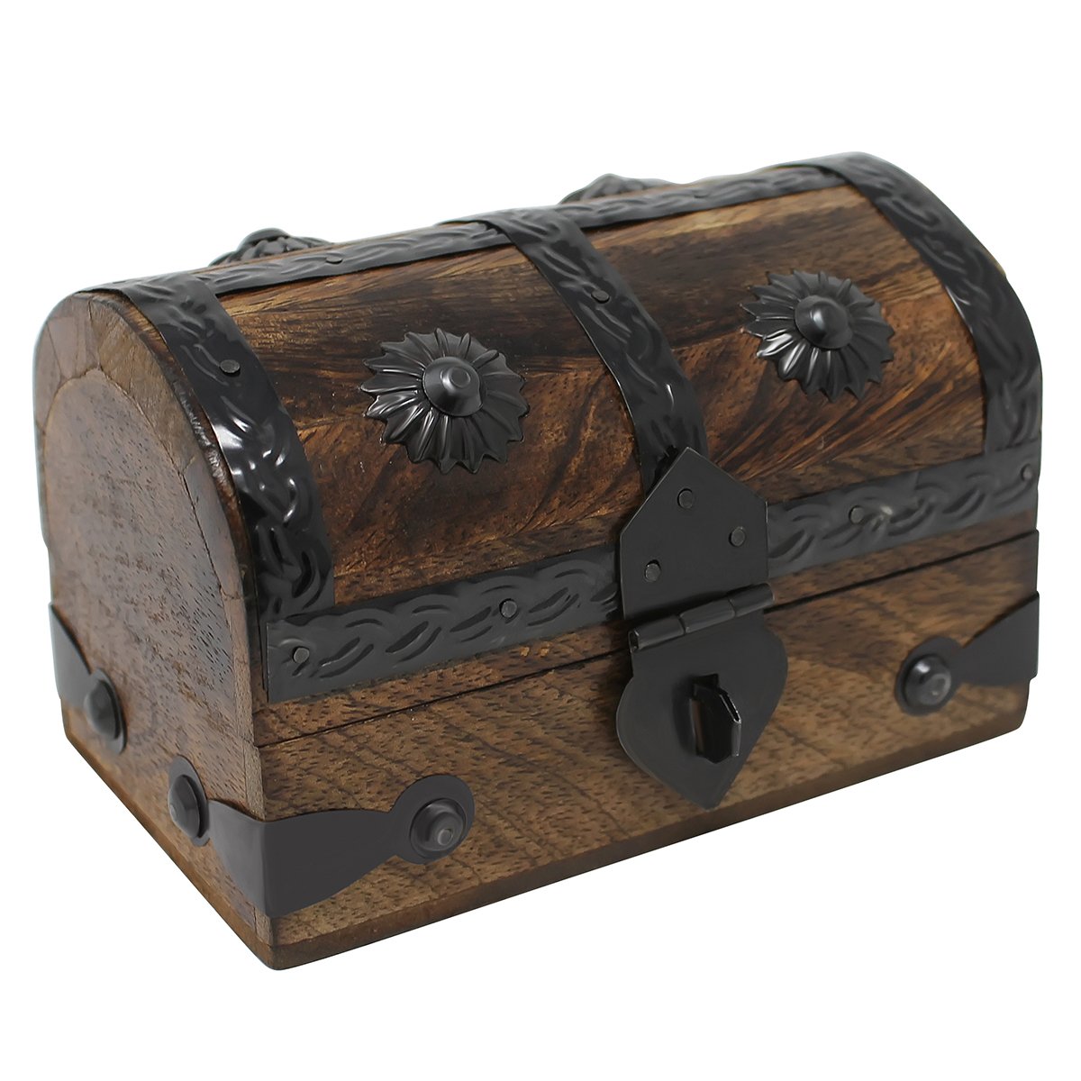 Nautical Cove Treasure Chest Keepsake and Jewelry Box Wood - Decorative Treasure Box