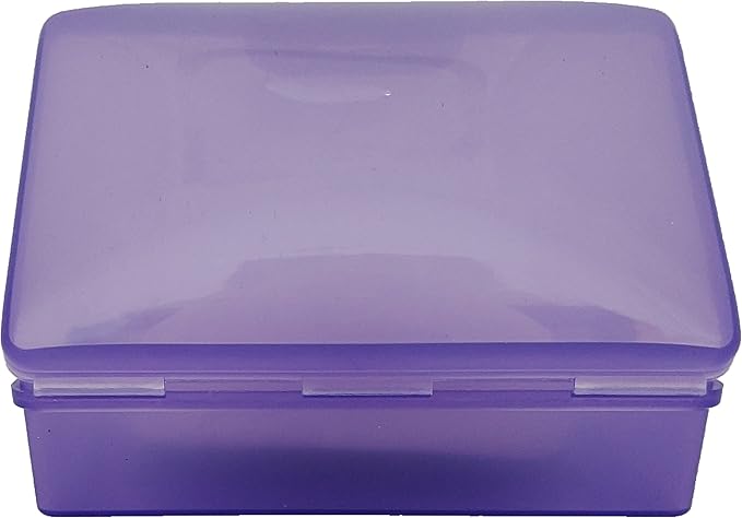 Soap Box, 1 Purple - Made in The USA - Soapbox with Hinged Lid and Secure Latch