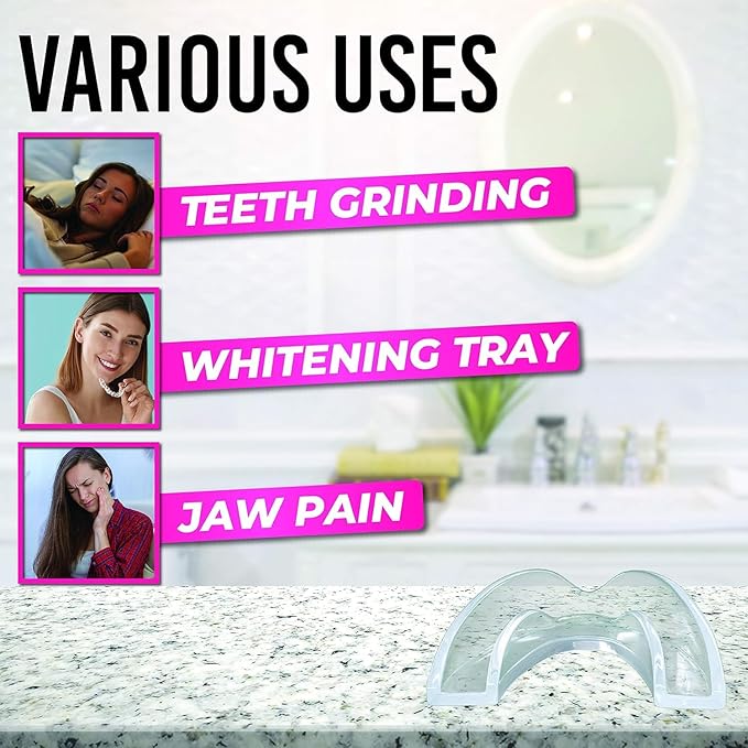 HONEYBULL Anti Grinding Guard Set [6 Pack - Thin] Comes in Smaller Size for Better Comfort | Comfortable Custom Mouth Guard for Nighttime Teeth Grinding