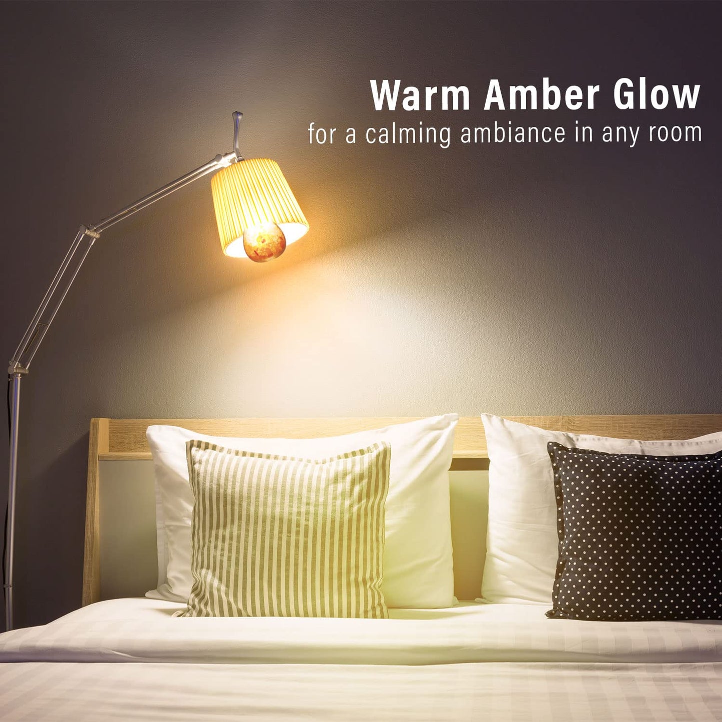 Himalayan Glow LED Light Bulb, Patent Design 60-Watt Equivalent, Warm Amber Glow, Salt Bulb Light, 4 Count