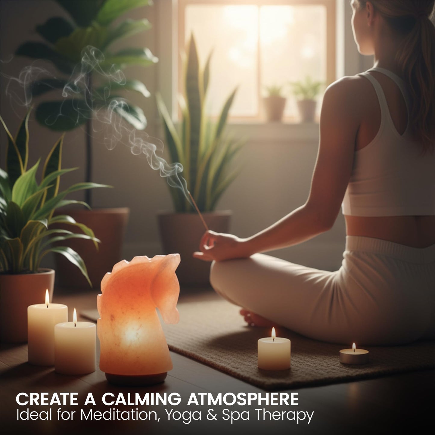 Himalayan Salt Lamp, Horse Shape with Dimmer – Hand Carved Natural Pink Crystal Rock Lamp for Home Décor, Relaxing Light for Bedroom, Living Room, or Office – Unique Gift Idea