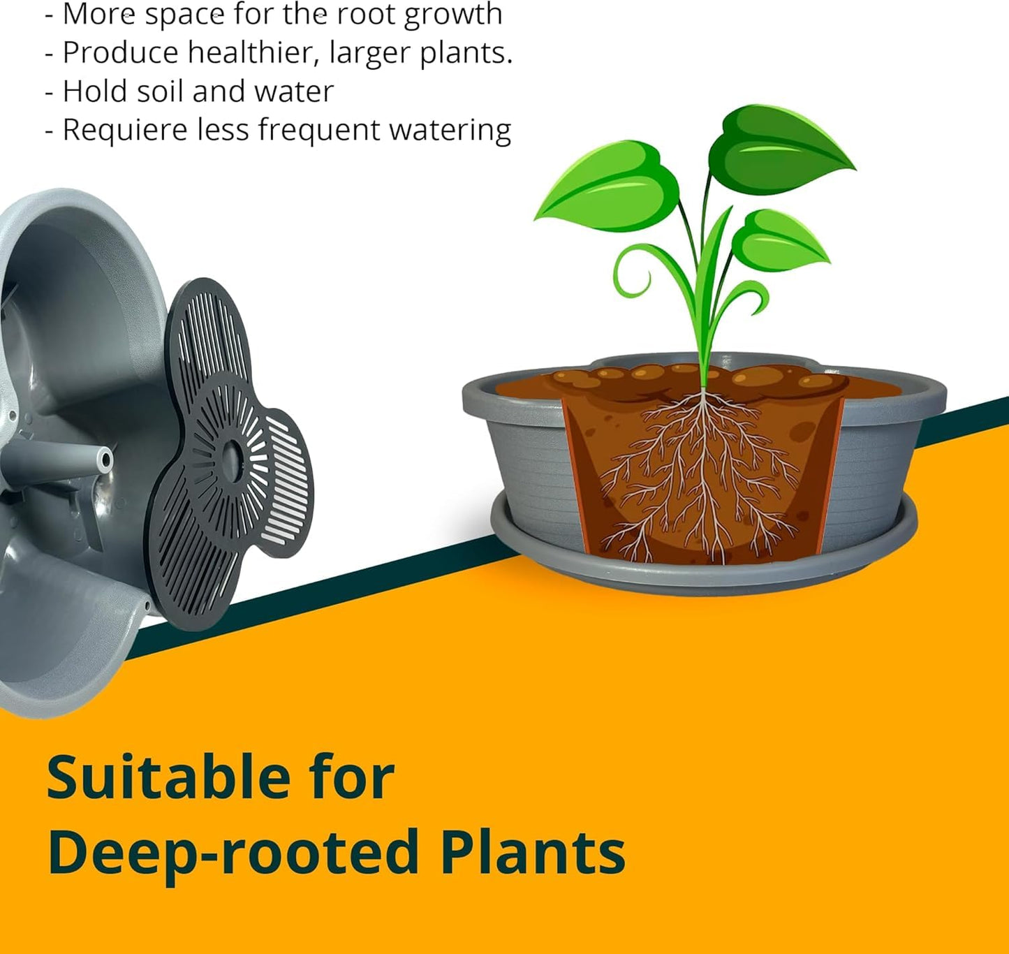 SunVara Strawberry Planter Vertical Gardening Stackable Planter Strawberry Tower 5 Tier Herb Outdoor Indoor 2 Pack