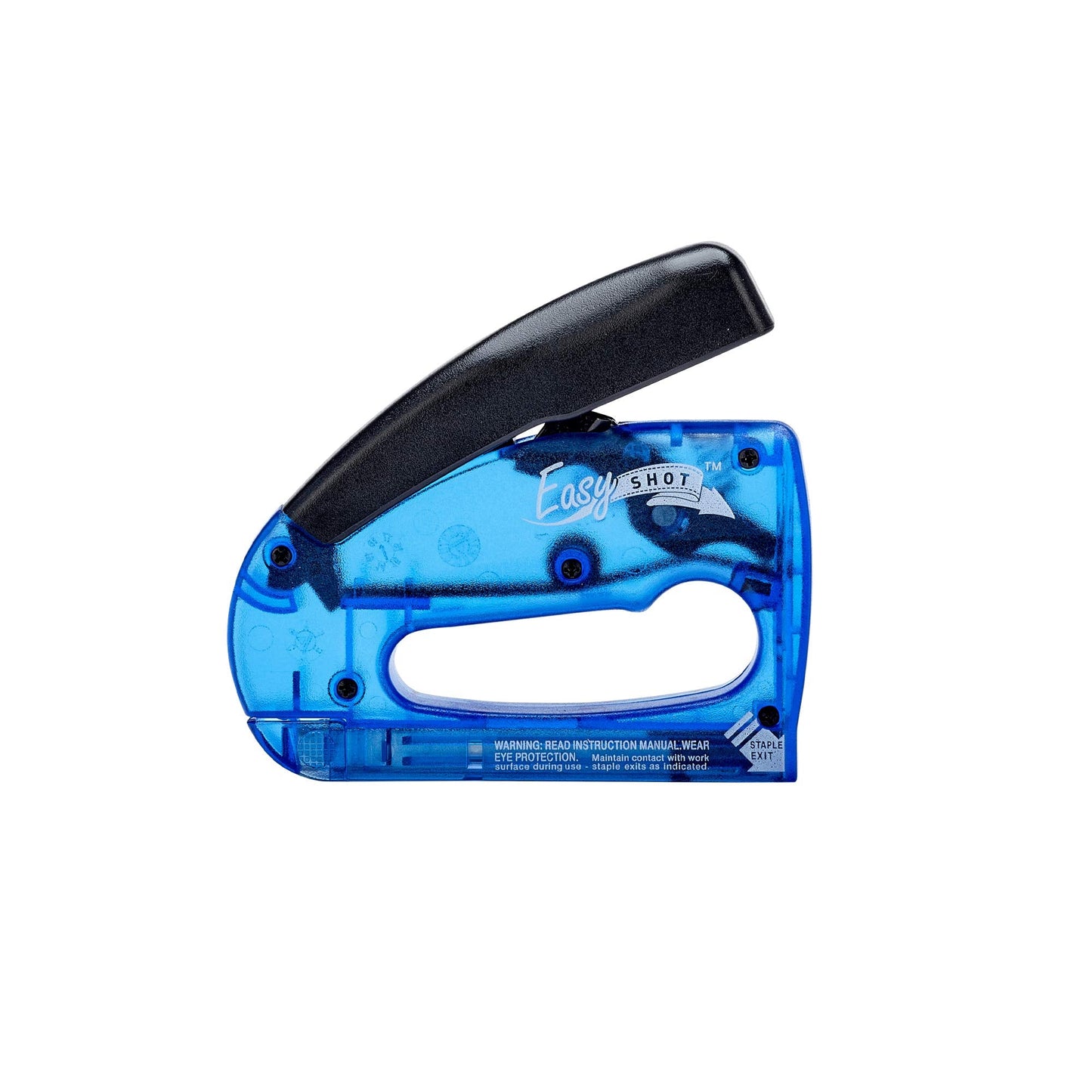 Arrow 5650DTB-6 Easy Shot Staple Gun, Manual Stapler for Decorating and Crafts, Includes Stapling base and 400 JT21 Staples, Blue